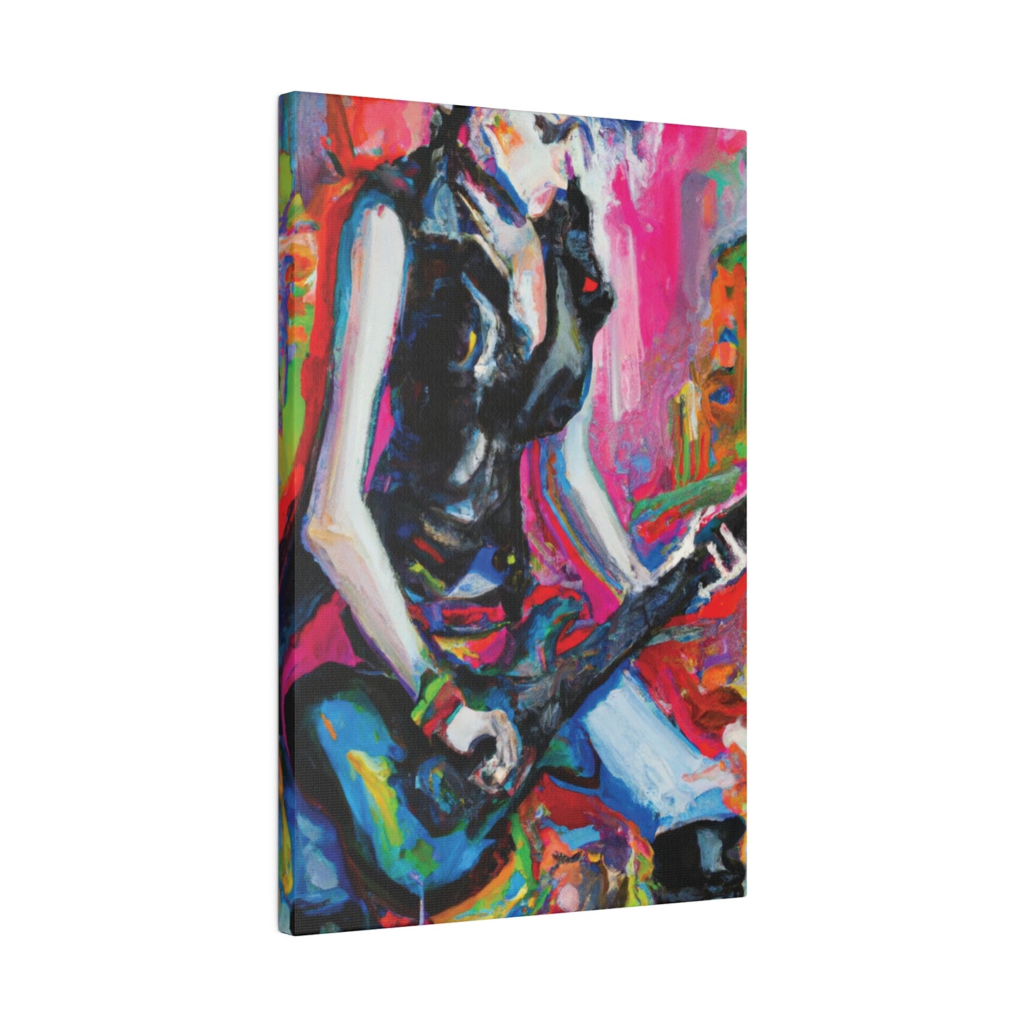 795W - Rockstar Oil Painting Style Print | Poster | Home Decor | Wall Art | Music Art | Canvas