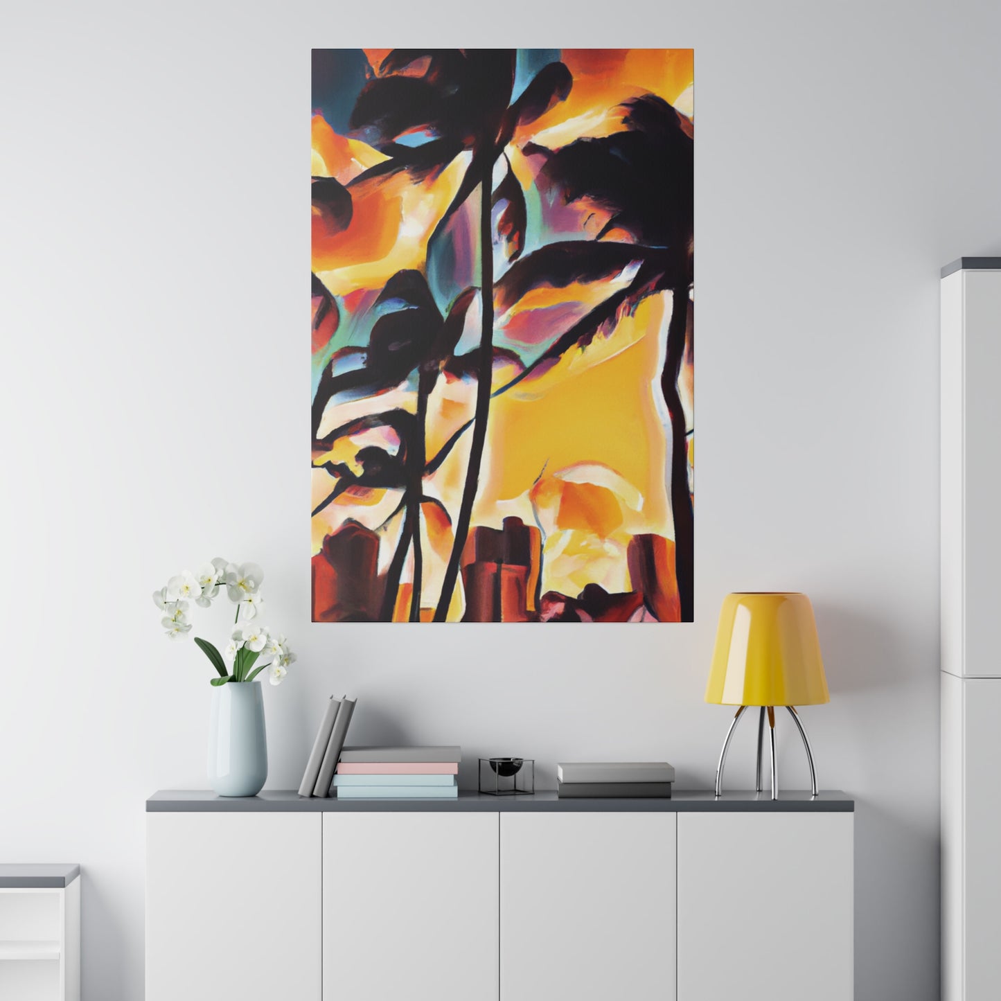 7343H - Miami Beach Sunset Painting Print | Miami | Beach | Sunset | Poster | Home Decor | Wall Art | Canvas