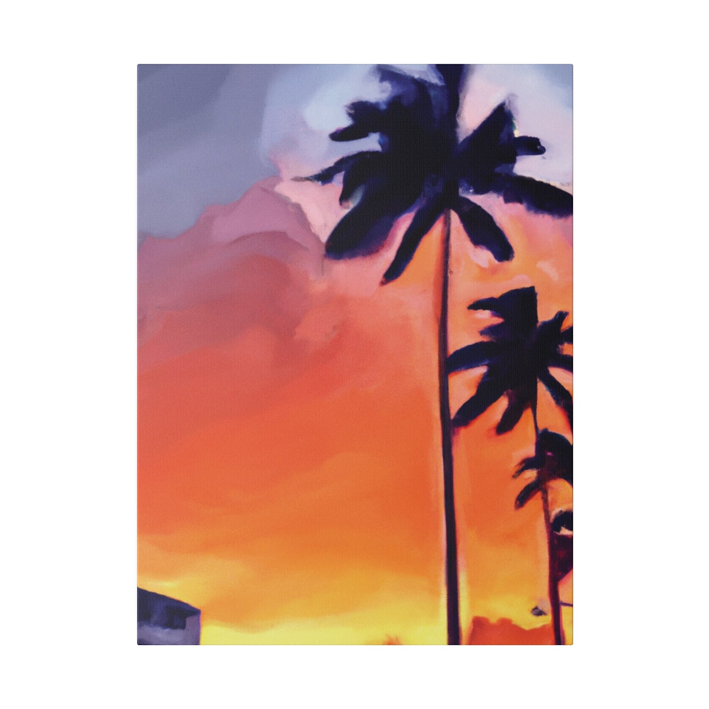 8625A - Miami Beach Sunset Painting Print | Miami | Beach | Sunset | Poster | Home Decor | Wall Art | Canvas