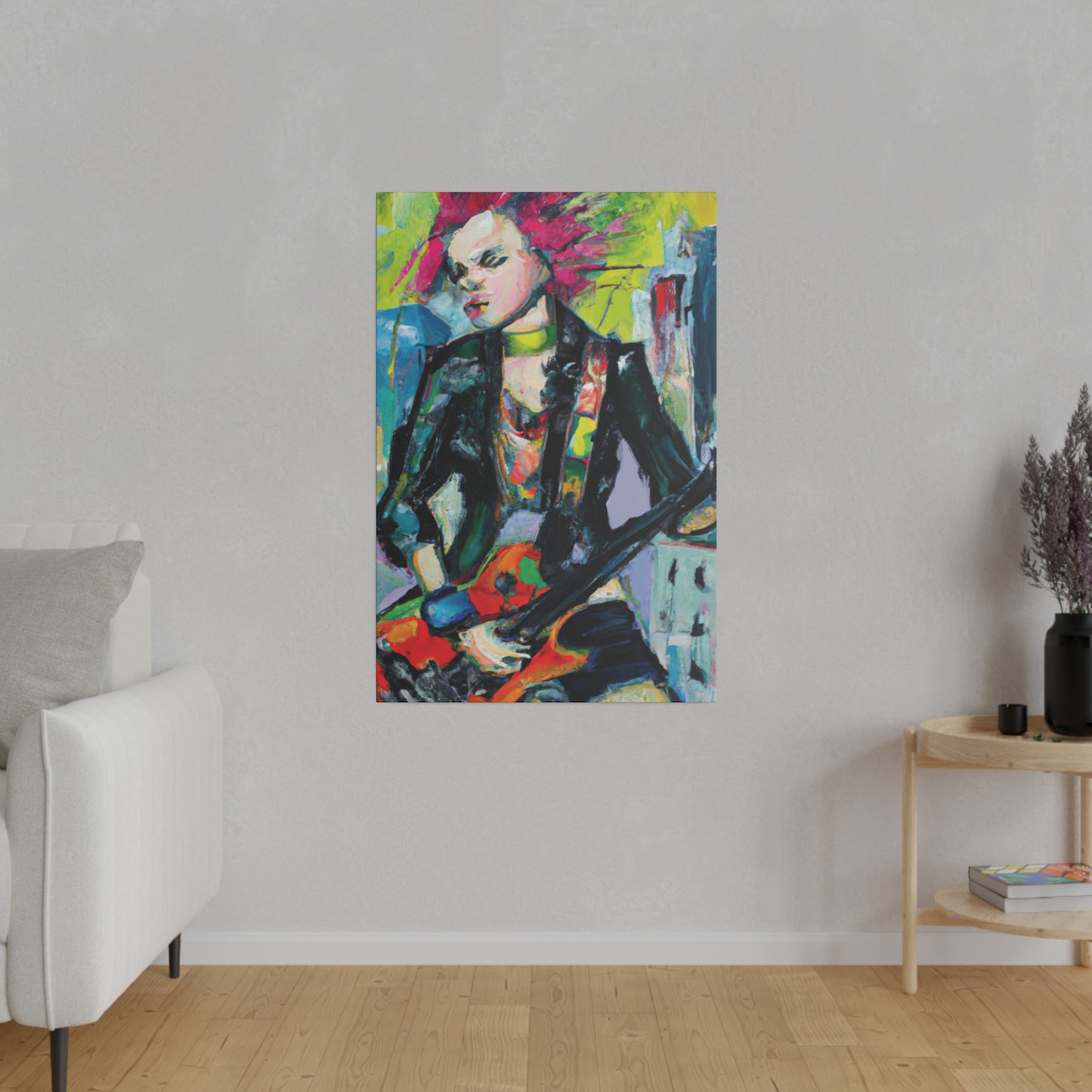 7258Y - Rockstar Oil Painting Style Print | Poster | Home Decor | Wall Art | Music Art | Canvas