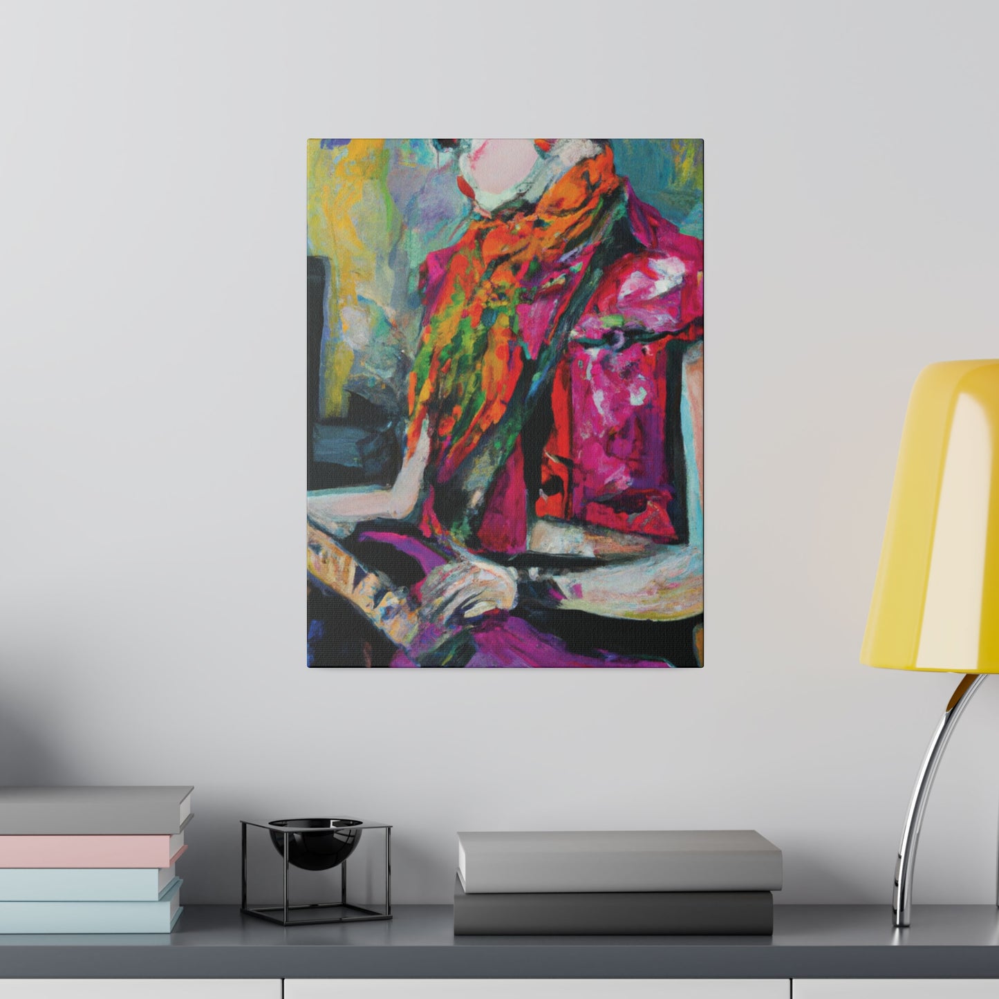 9053L - Rockstar Oil Painting Style Print | Poster | Home Decor | Wall Art | Music Art | Canvas