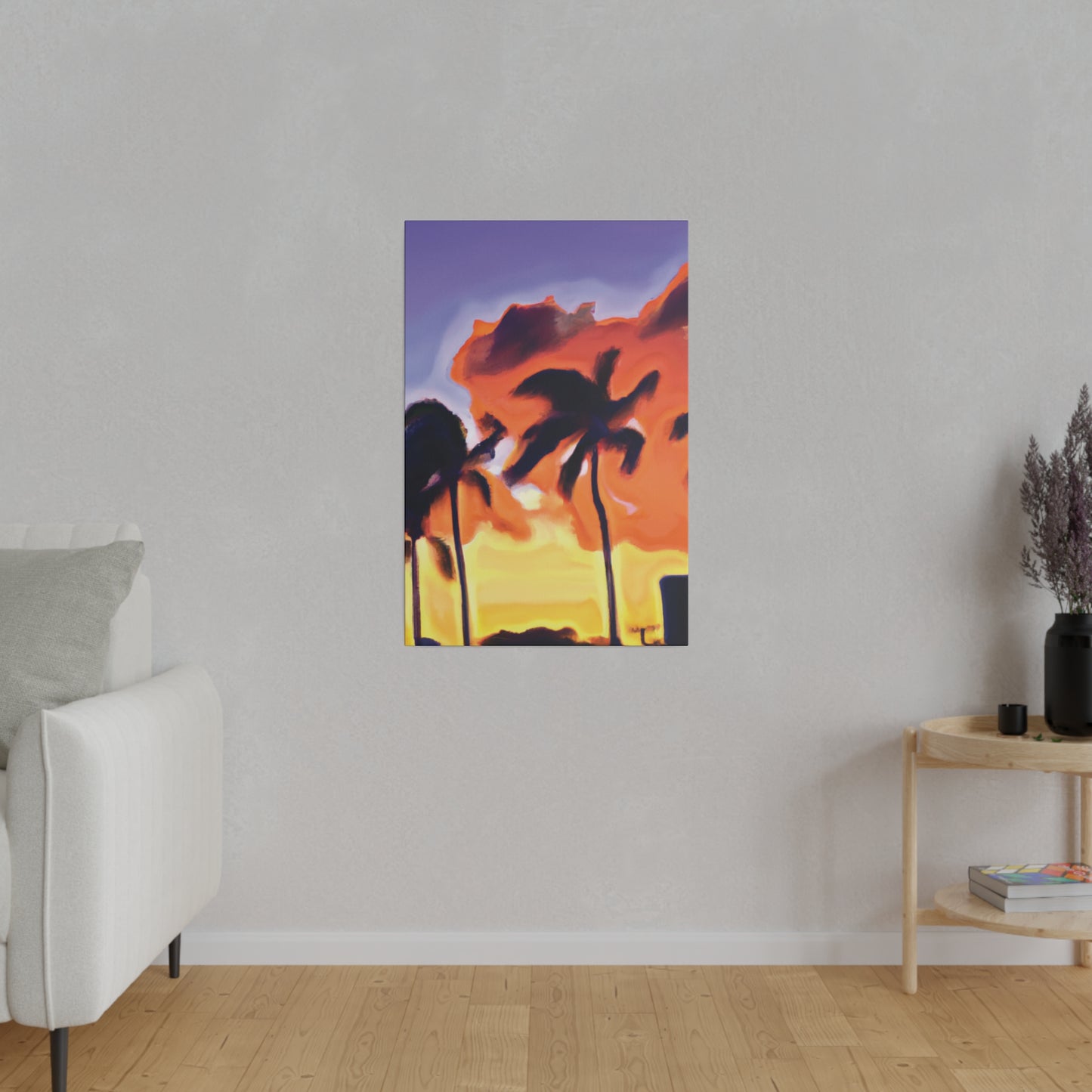 3415F - Miami Beach Sunset Painting Print | Miami | Beach | Sunset | Poster | Home Decor | Wall Art | Canvas