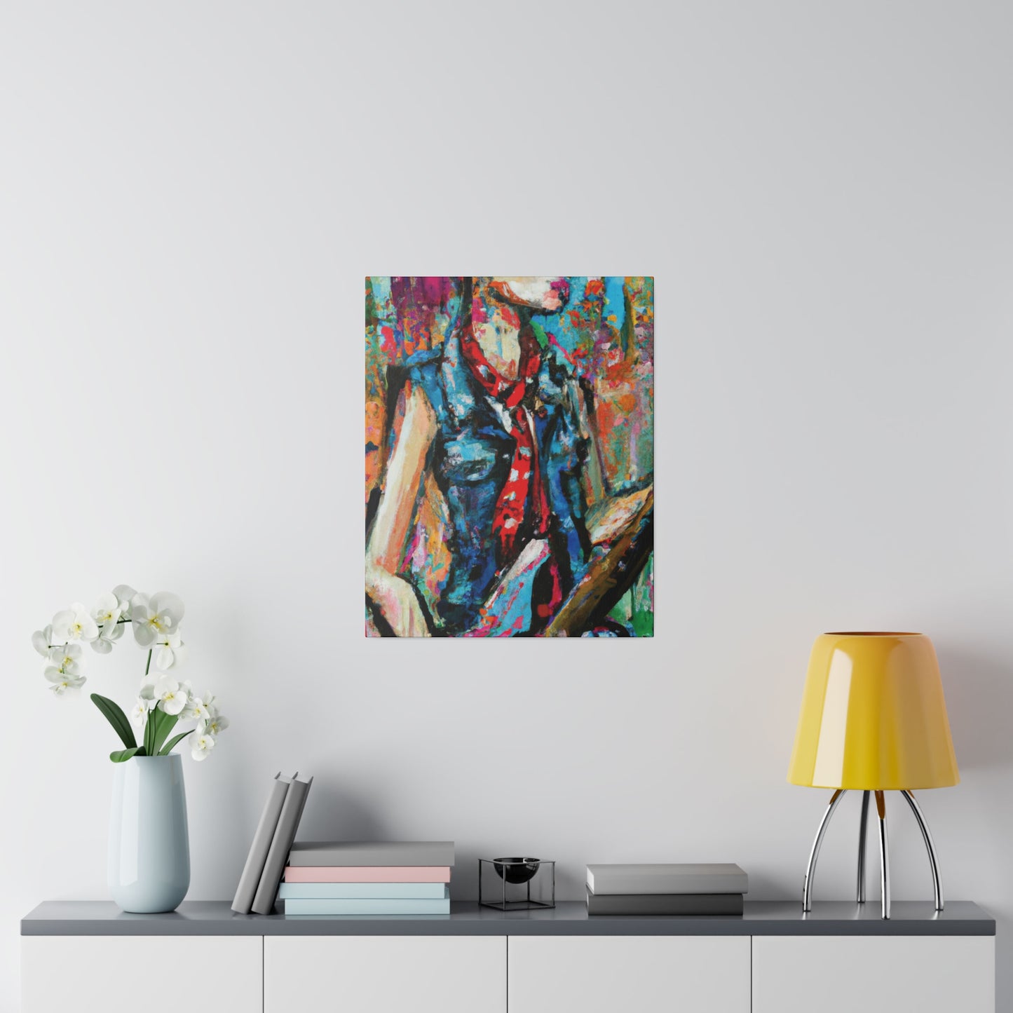 9405R - Rockstar Oil Painting Style Print | Poster | Home Decor | Wall Art | Music Art | Canvas