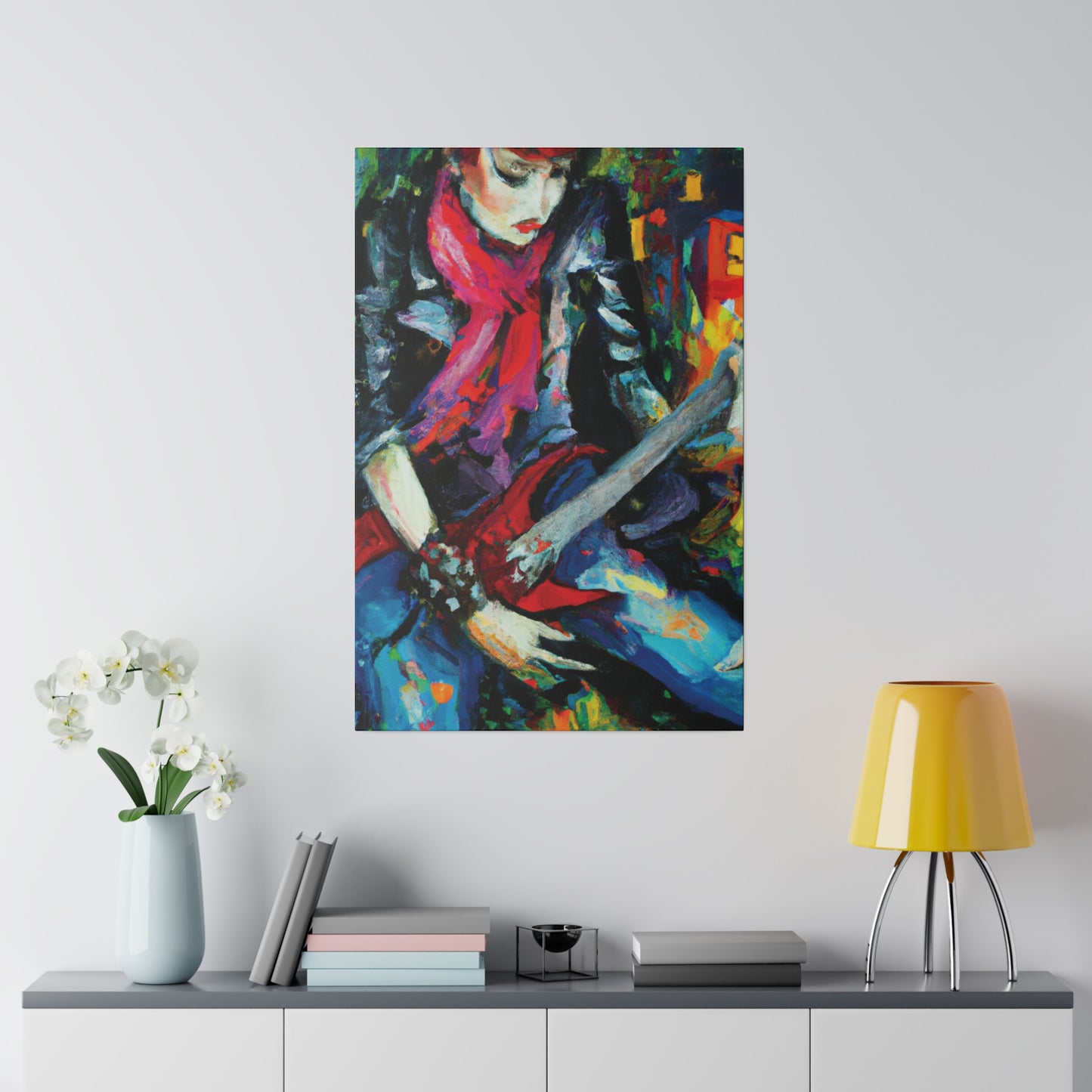 834A - Rockstar Oil Painting Style Print | Poster | Home Decor | Wall Art | Music Art | Canvas