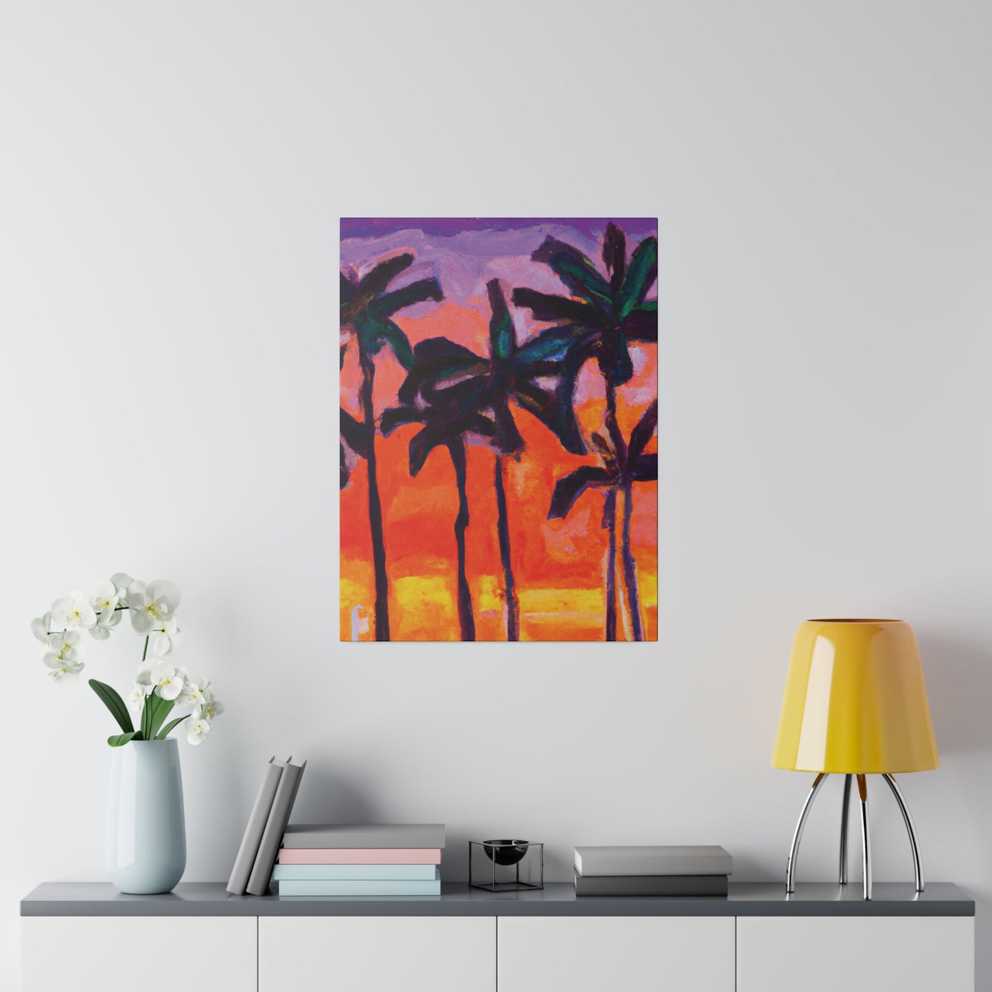5618V - Miami Beach Sunset Painting Print | Miami | Beach | Sunset | Poster | Home Decor | Wall Art | Canvas