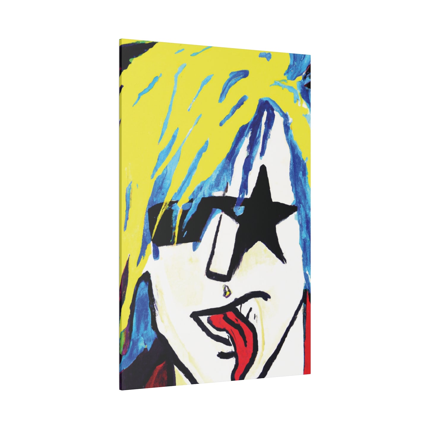 8584V - Rockstar Painting Print | Face | Abstract | Poster | Home Decor | Wall Art | Music Art | Canvas