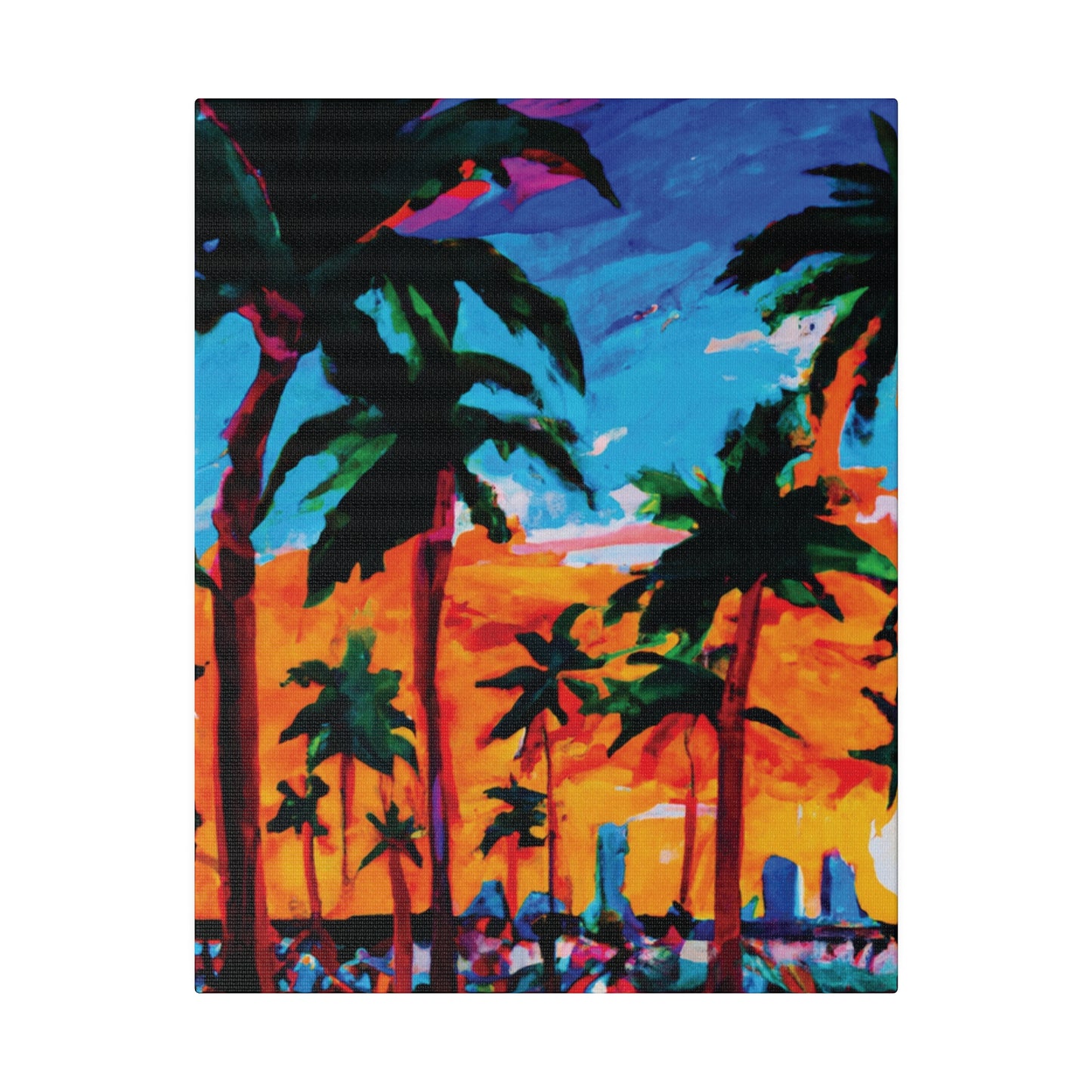 8453X - Miami Beach Sunset Painting Print | Miami | Beach | Sunset | Poster | Home Decor | Wall Art | Canvas