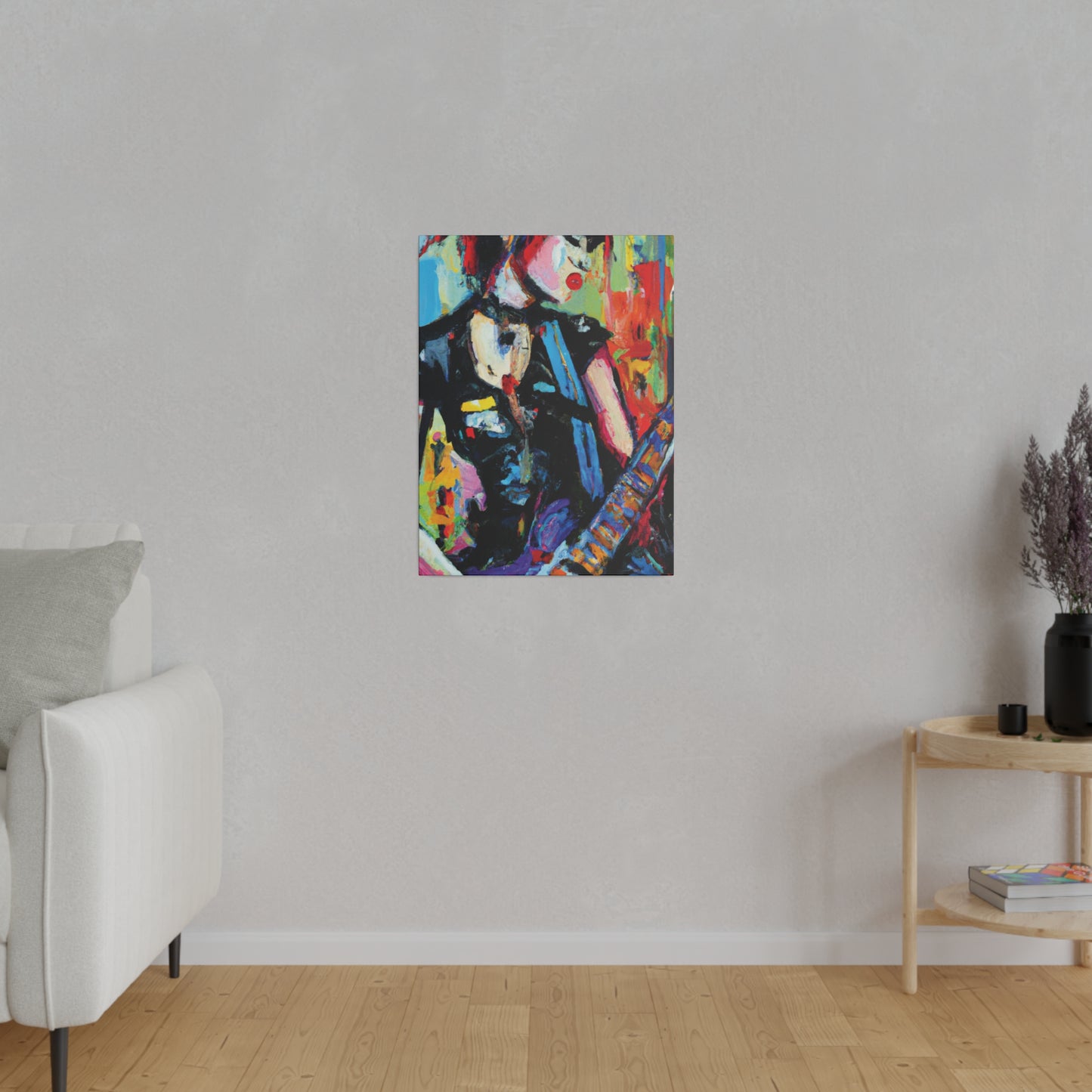 703H - Rockstar Oil Painting Style Print | Poster | Home Decor | Wall Art | Music Art | Canvas