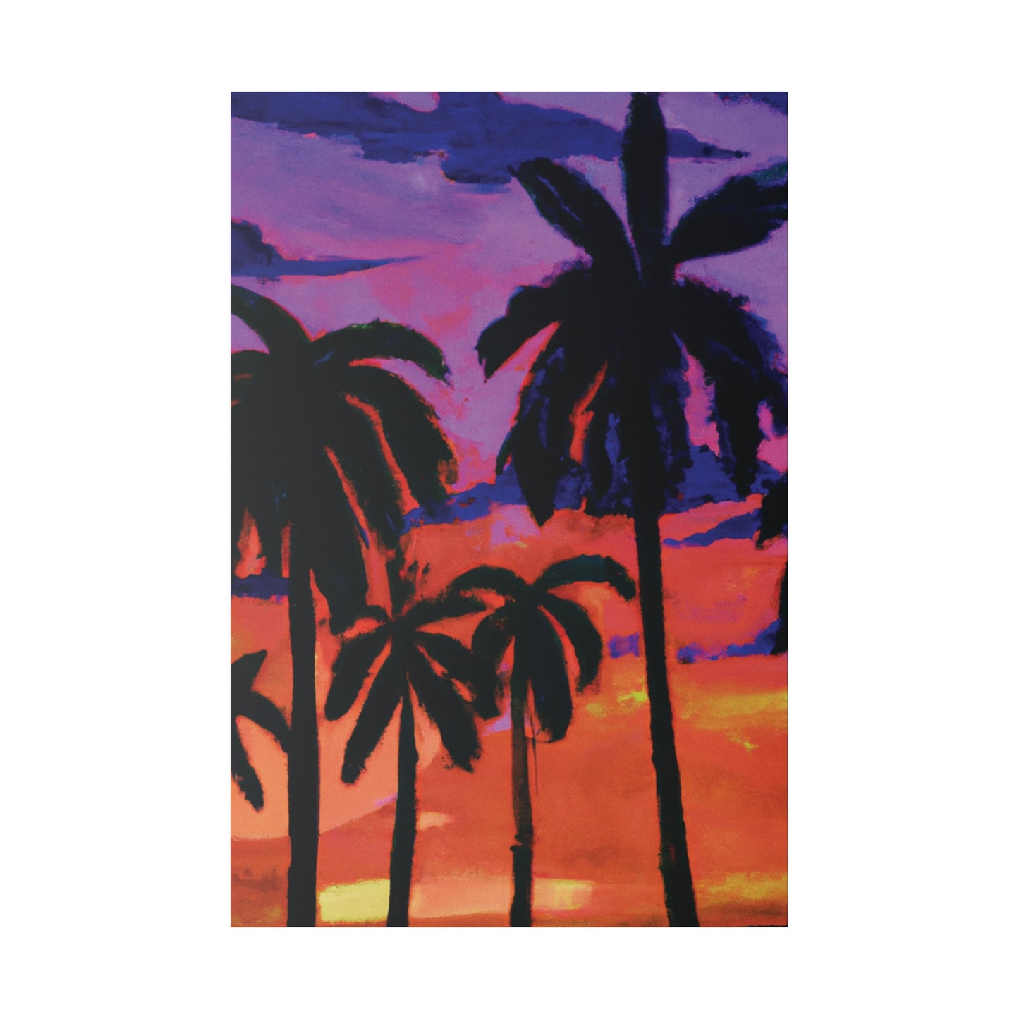 8314G - Miami Beach Sunset Painting Print | Miami | Beach | Sunset | Poster | Home Decor | Wall Art | Canvas