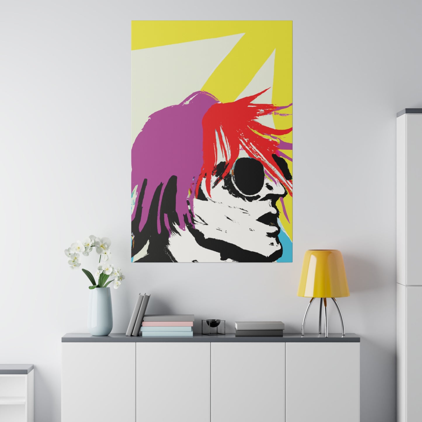 3198N - Rockstar Painting Print | Face | Abstract | Poster | Home Decor | Wall Art | Music Art | Canvas