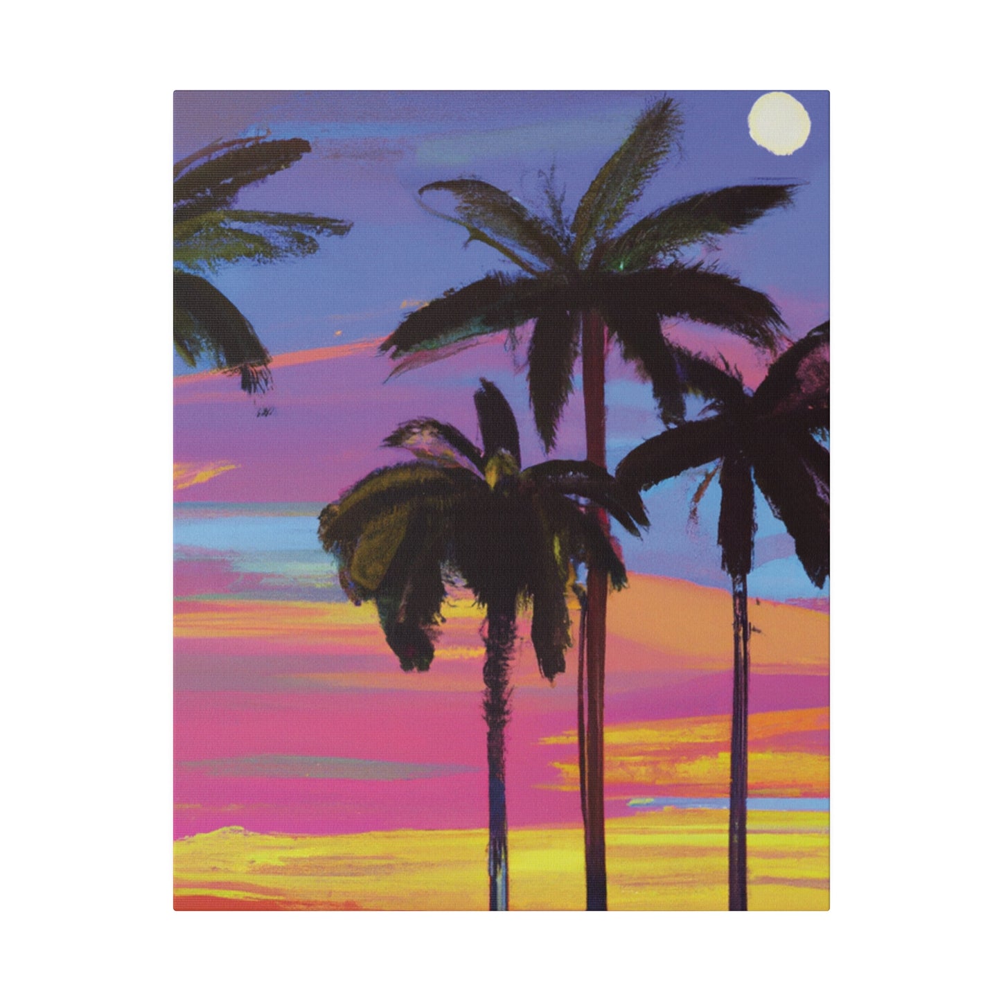 4360Y - Miami Beach Sunset Painting Print | Miami | Beach | Sunset | Poster | Home Decor | Wall Art | Canvas