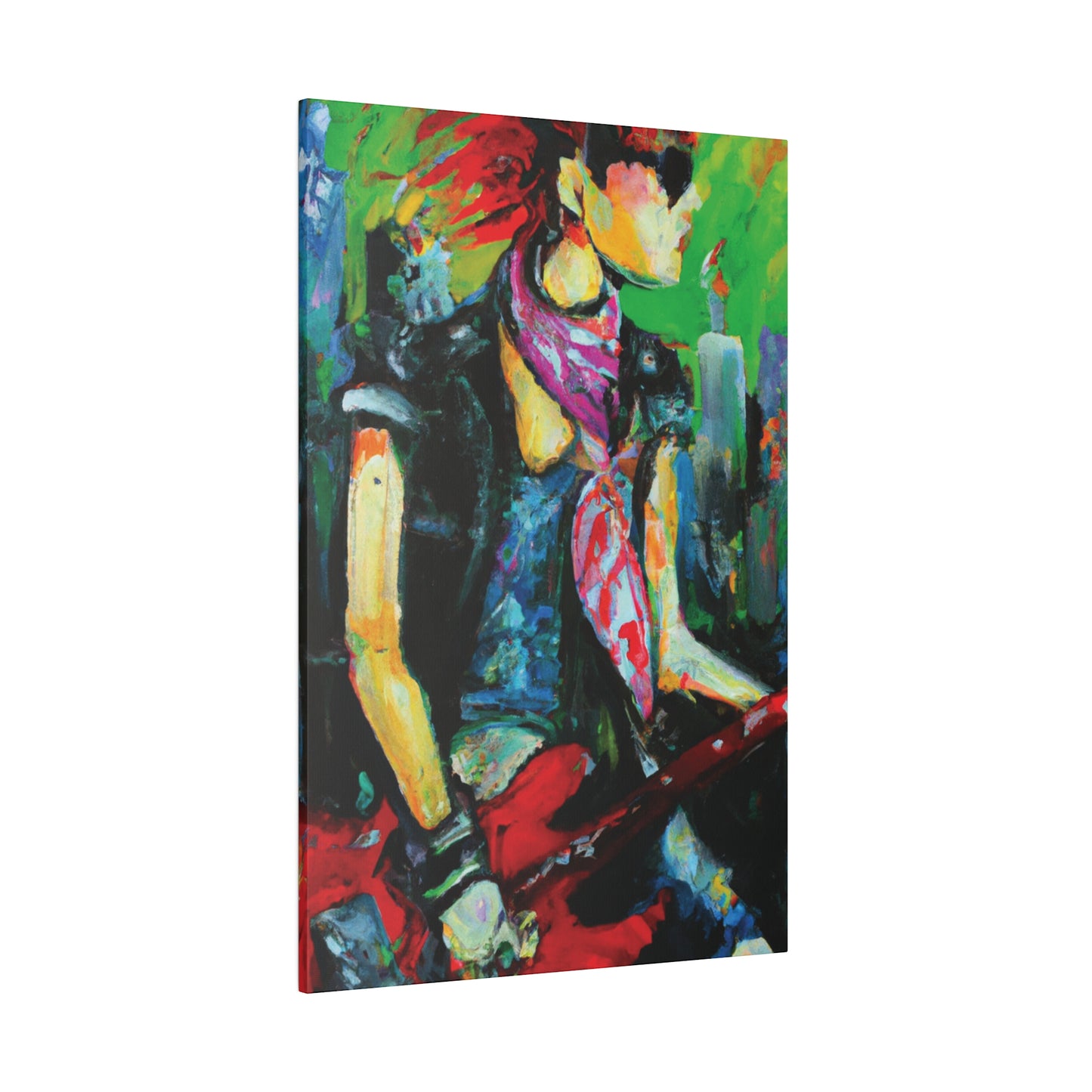 5198V - Rockstar Oil Painting Style Print | Poster | Home Decor | Wall Art | Music Art | Canvas