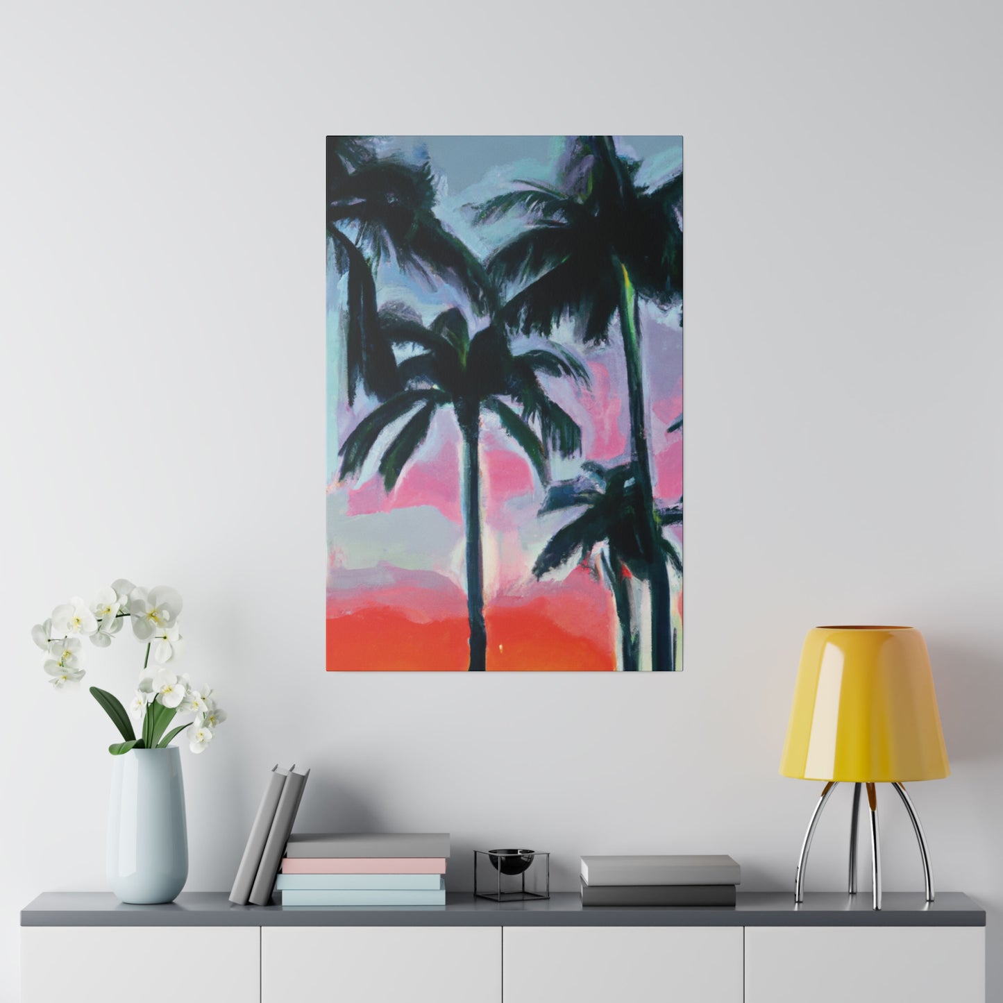 7629F - Miami Beach Sunset Painting Print | Miami | Beach | Sunset | Poster | Home Decor | Wall Art | Canvas