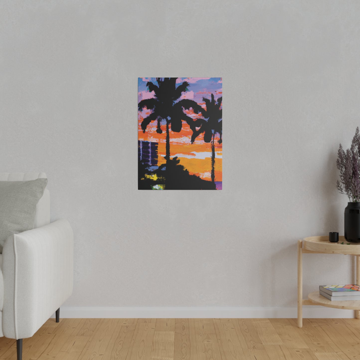 4756G - Miami Beach Sunset Painting Print | Miami | Beach | Sunset | Poster | Home Decor | Wall Art | Canvas