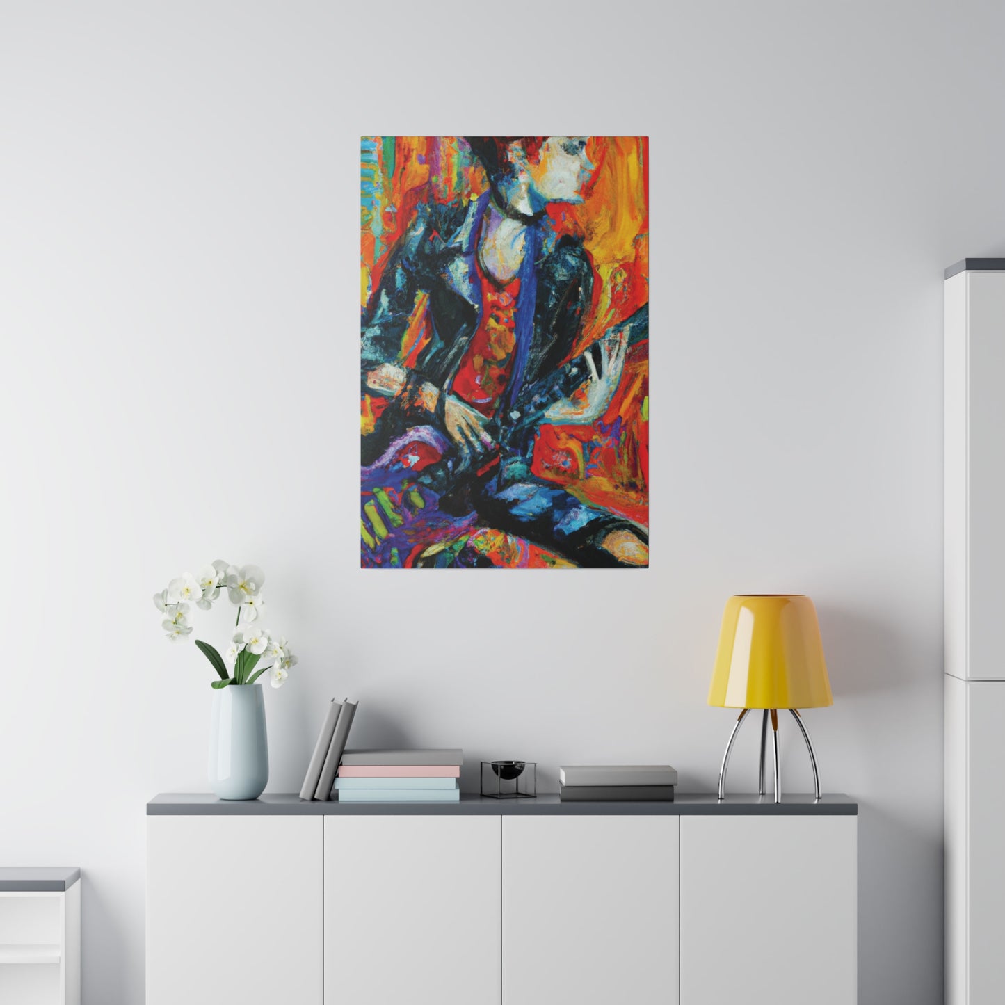7348F - Rockstar Oil Painting Style Print | Poster | Home Decor | Wall Art | Music Art | Canvas