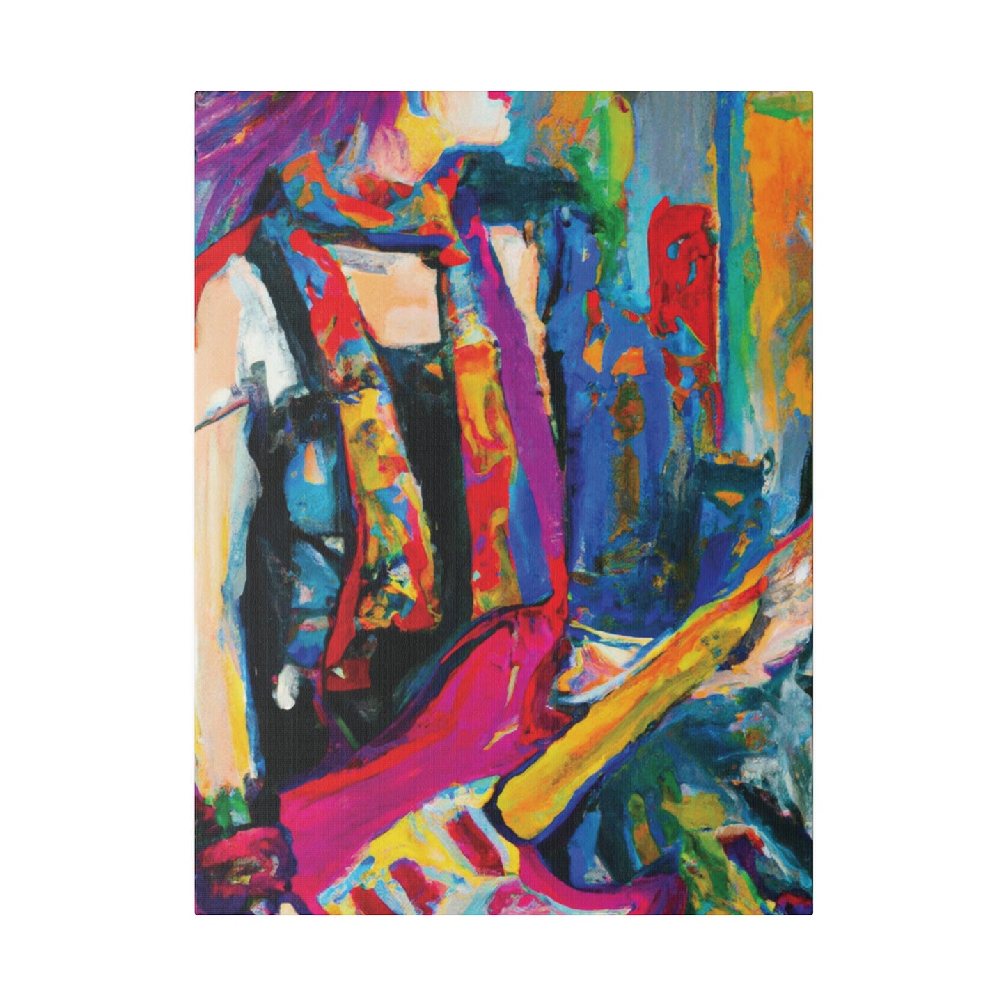 9798G - Rockstar Oil Painting Style Print | Poster | Home Decor | Wall Art | Music Art | Canvas