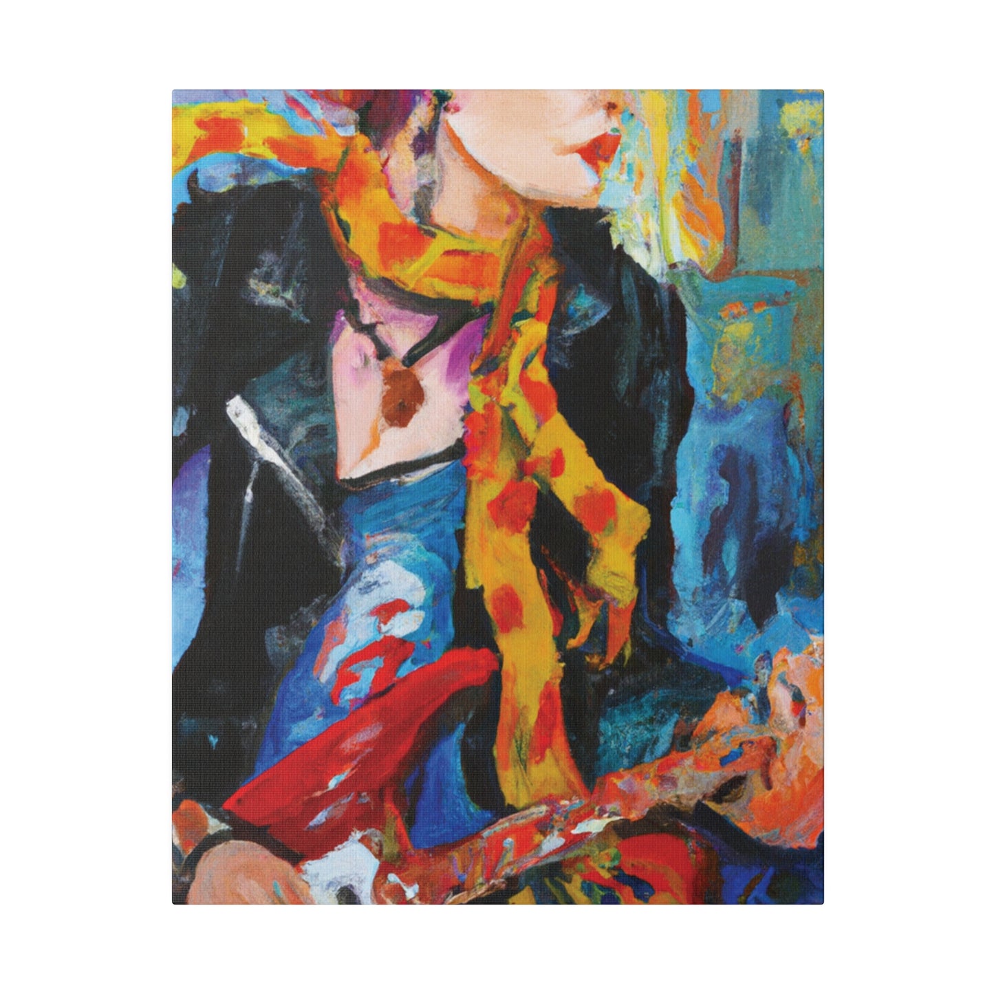 6234X - Rockstar Oil Painting Style Print | Poster | Home Decor | Wall Art | Music Art | Canvas