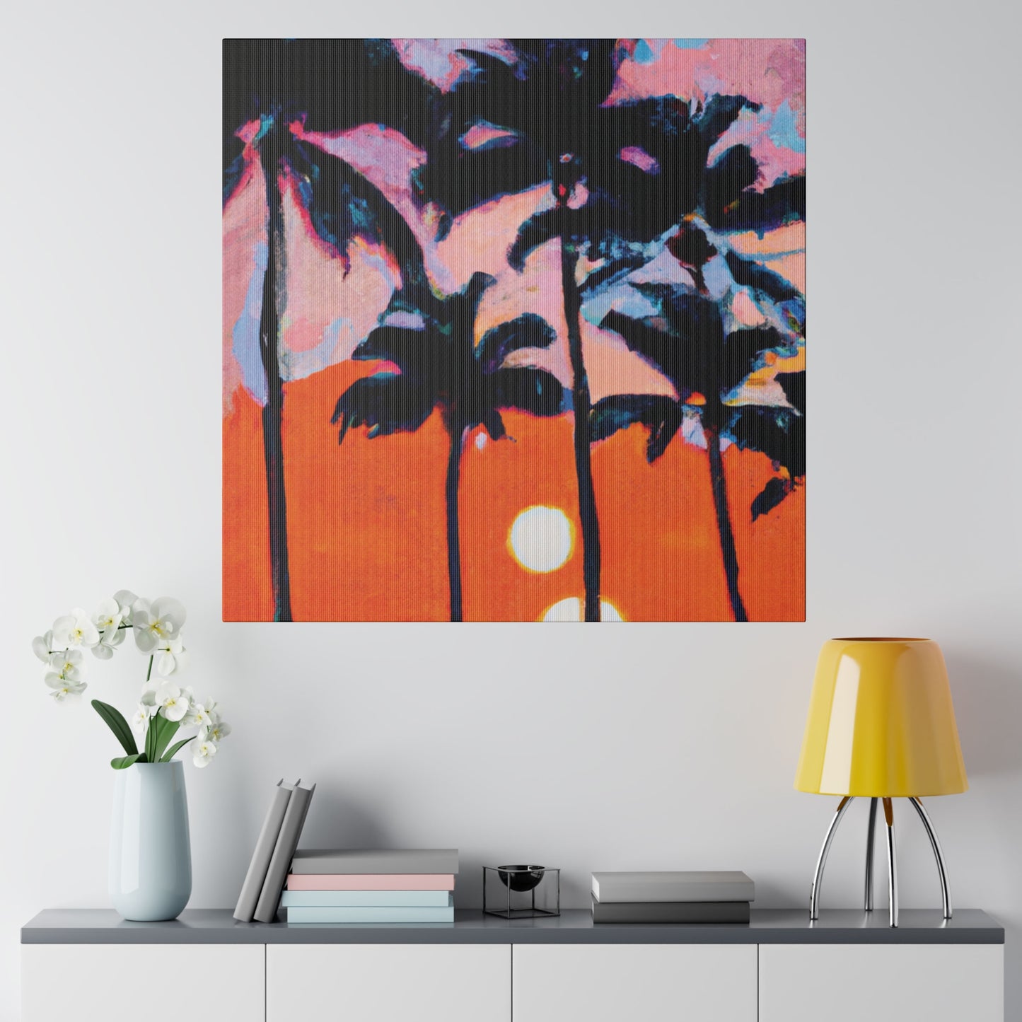 5347Z - Miami Beach Sunset Painting Print | Miami | Beach | Sunset | Poster | Home Decor | Wall Art | Canvas