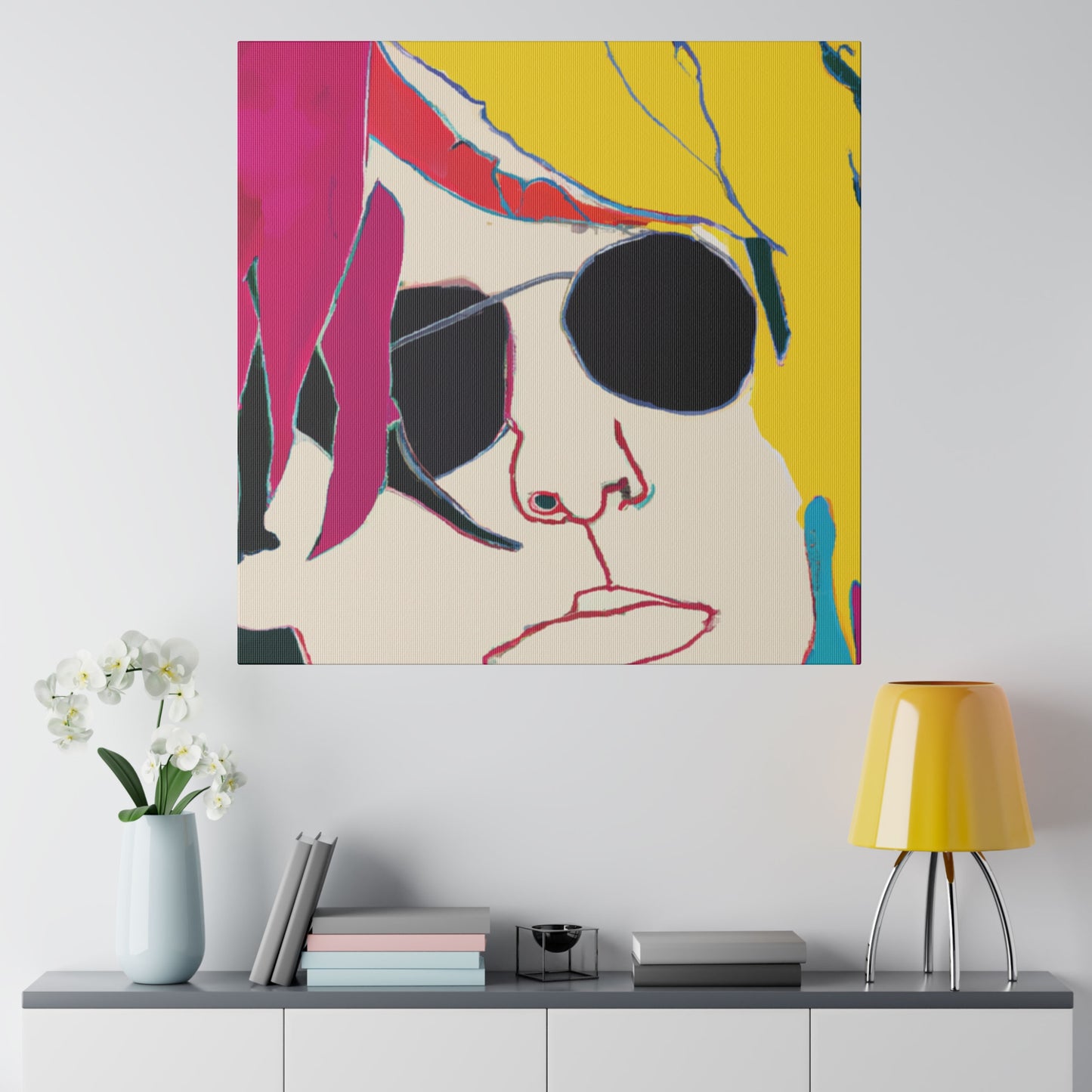 9138E - Rockstar Painting Print | Face | Abstract | Poster | Home Decor | Wall Art | Music Art | Canvas