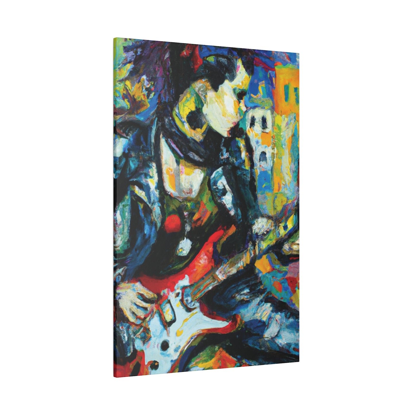 7547K - Rockstar Oil Painting Style Print | Poster | Home Decor | Wall Art | Music Art | Canvas