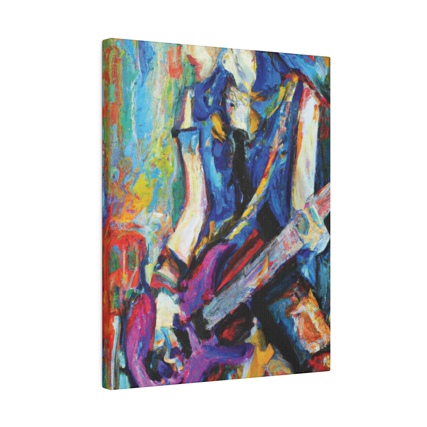3886Z - Rockstar Oil Painting Style Print | Poster | Home Decor | Wall Art | Music Art | Canvas