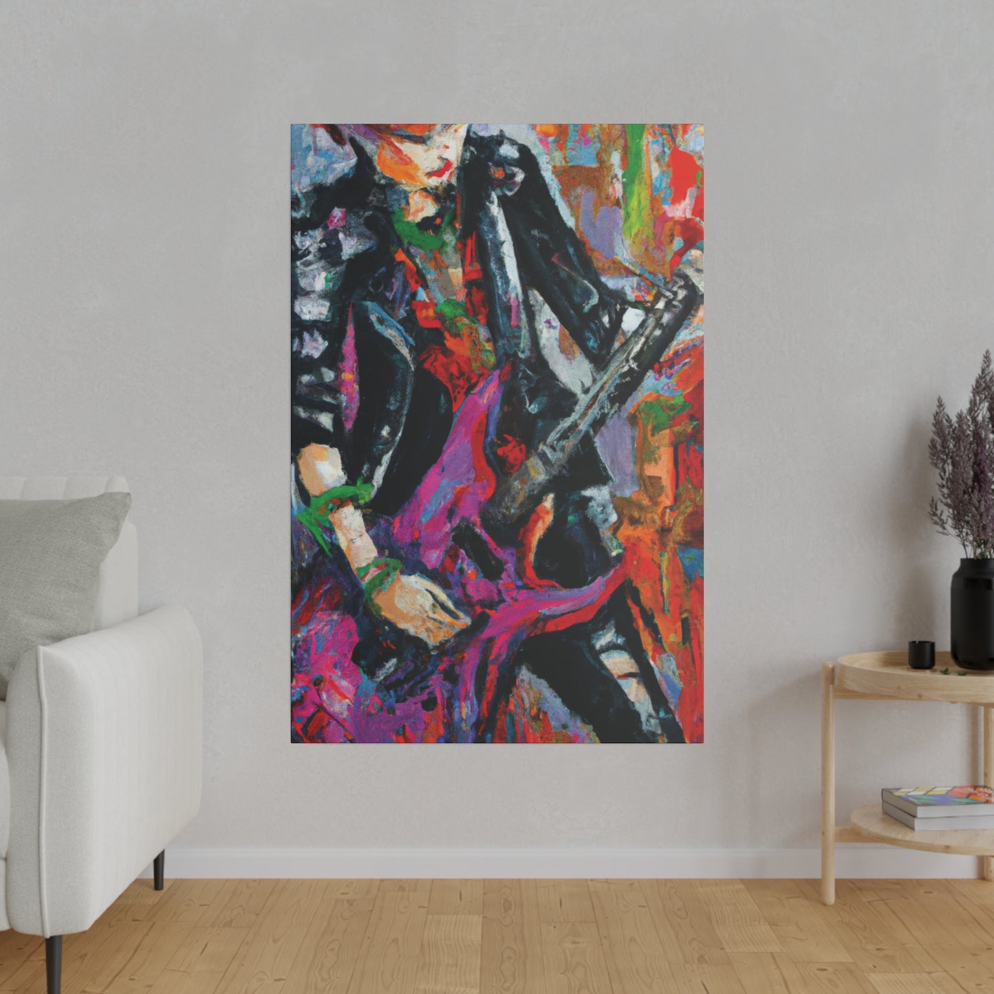 3622Z - Rockstar Oil Painting Style Print | Poster | Home Decor | Wall Art | Music Art | Canvas