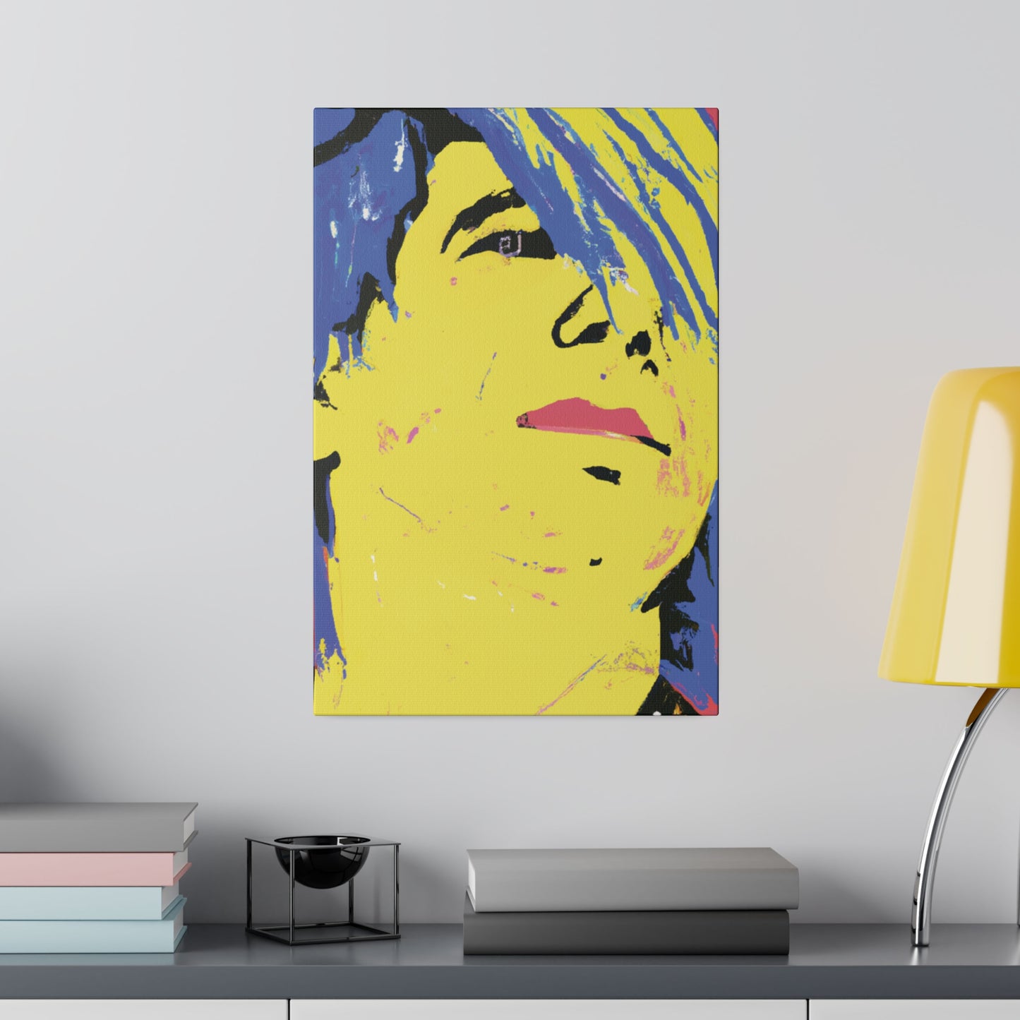 4894A - Rockstar Painting Print | Face | Abstract | Poster | Home Decor | Wall Art | Music Art | Canvas