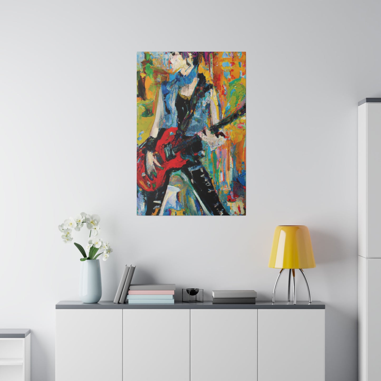 4721P - Rockstar Oil Painting Style Print | Poster | Home Decor | Wall Art | Music Art | Canvas
