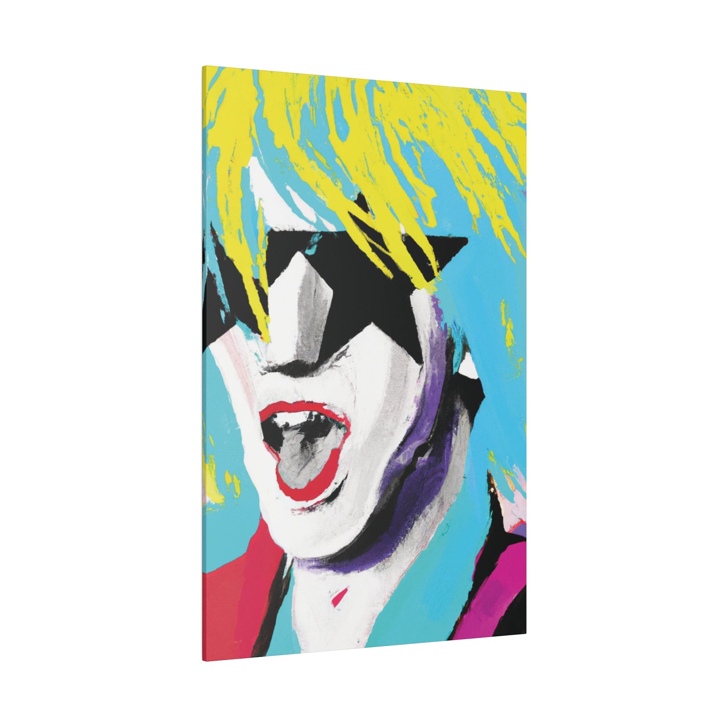 8736P - Rockstar Painting Print | Face | Abstract | Poster | Home Decor | Wall Art | Music Art | Canvas