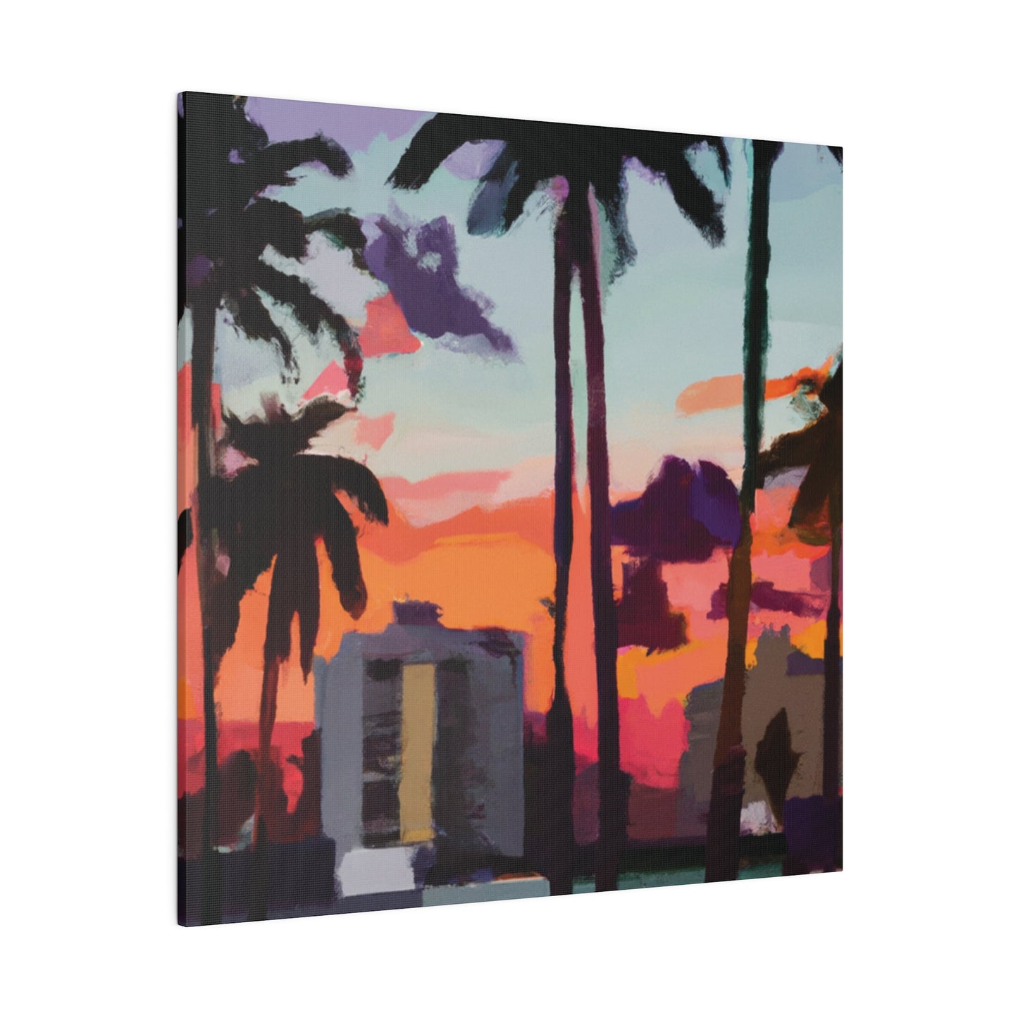 8405R - Miami Beach Sunset Painting Print | Miami | Beach | Sunset | Poster | Home Decor | Wall Art | Canvas