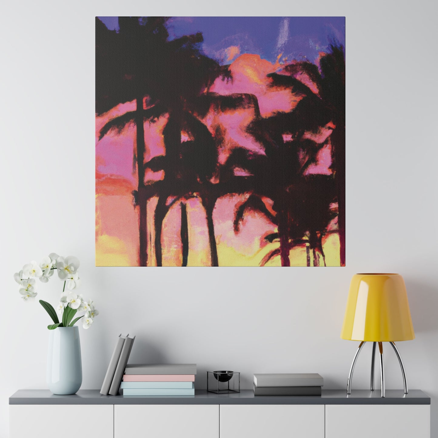 9365H - Miami Beach Sunset Painting Print | Miami | Beach | Sunset | Poster | Home Decor | Wall Art | Canvas