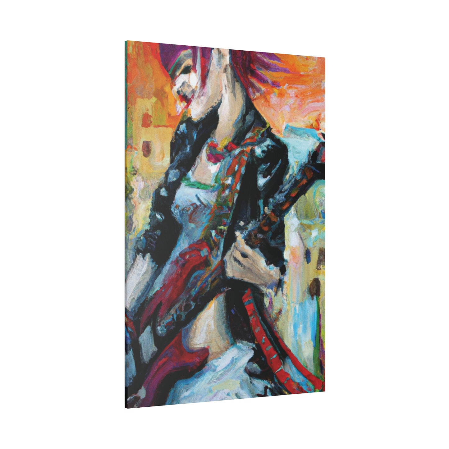 732X - Rockstar Oil Painting Style Print | Poster | Home Decor | Wall Art | Music Art | Canvas