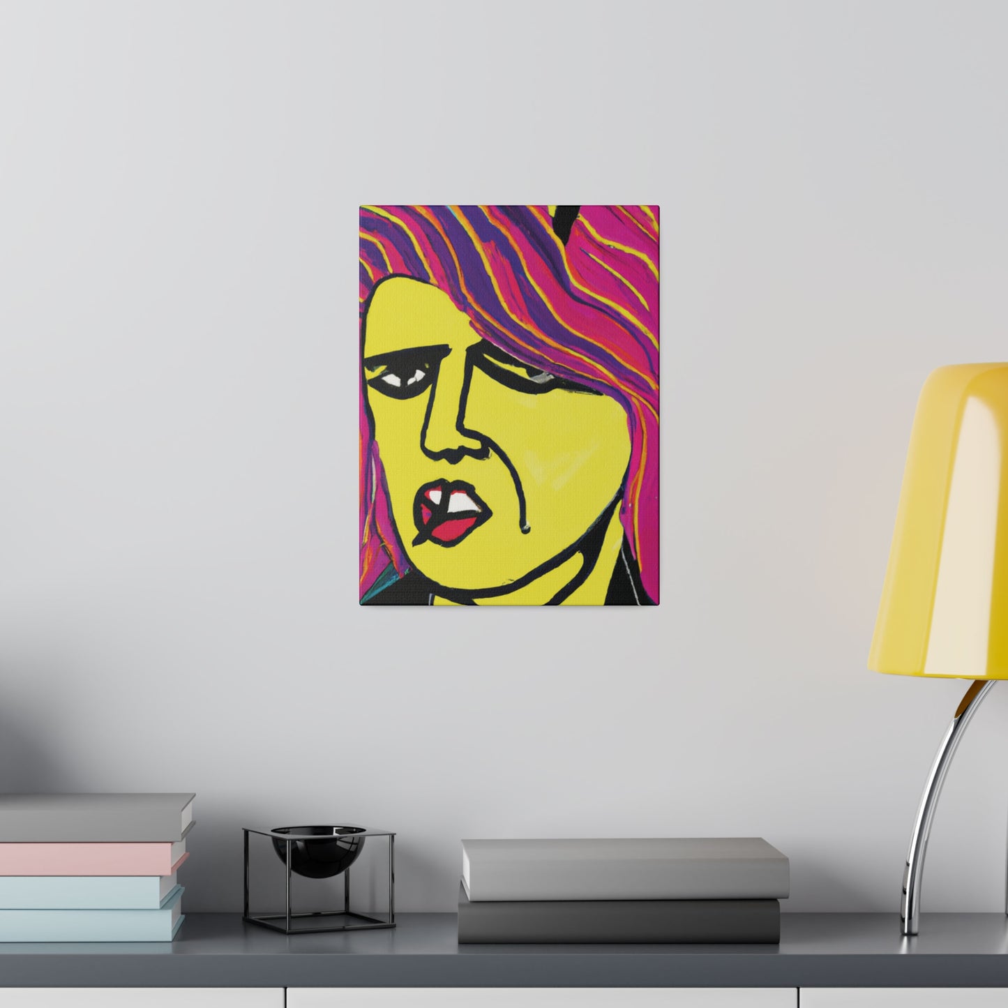 6639Q - Rockstar Painting Print | Face | Abstract | Poster | Home Decor | Wall Art | Music Art | Canvas