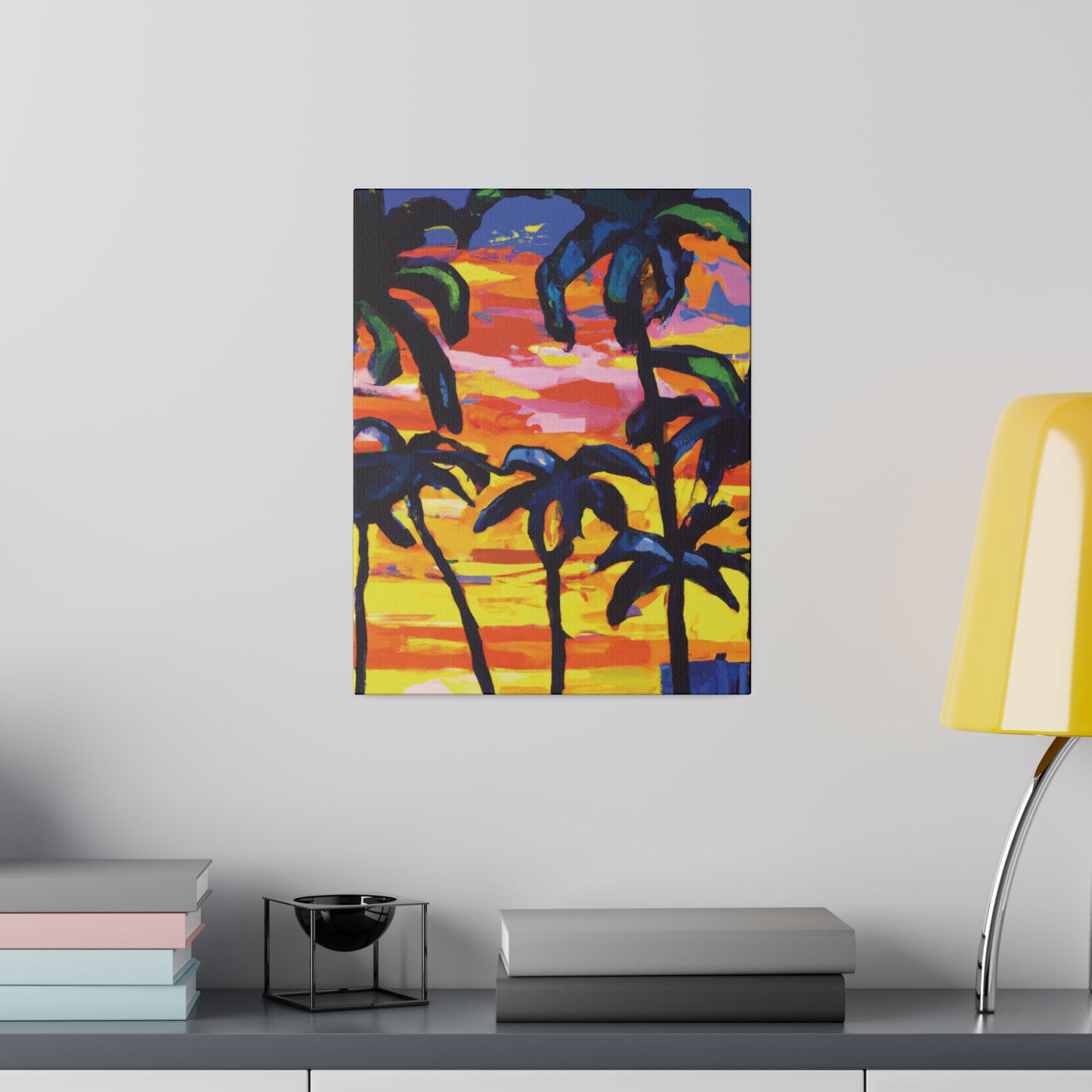 9087W - Miami Beach Sunset Painting Print | Miami | Beach | Sunset | Poster | Home Decor | Wall Art | Canvas