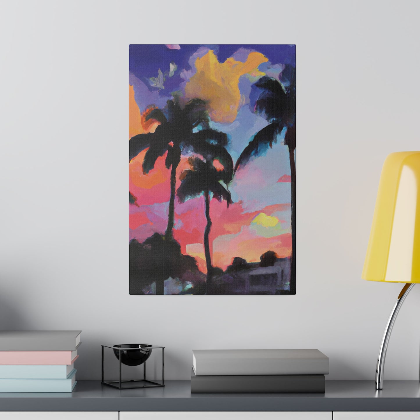 5334Q - Miami Beach Sunset Painting Print | Miami | Beach | Sunset | Poster | Home Decor | Wall Art | Canvas