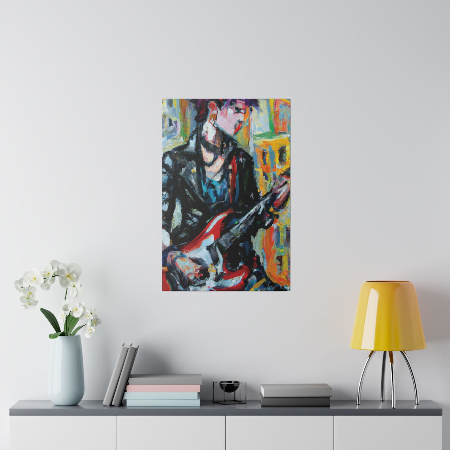 9646Q - Rockstar Oil Painting Style Print | Poster | Home Decor | Wall Art | Music Art | Canvas