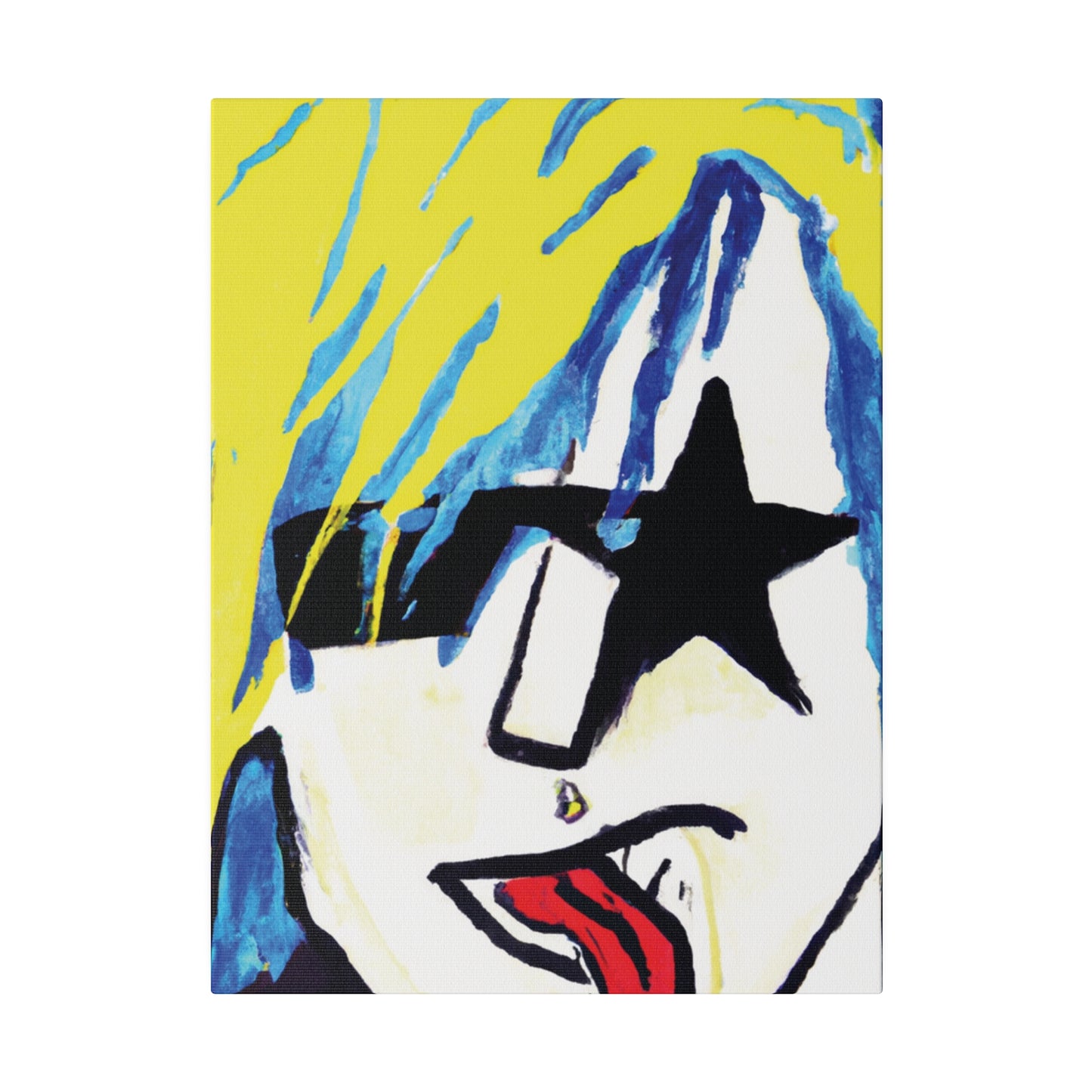 8584V - Rockstar Painting Print | Face | Abstract | Poster | Home Decor | Wall Art | Music Art | Canvas