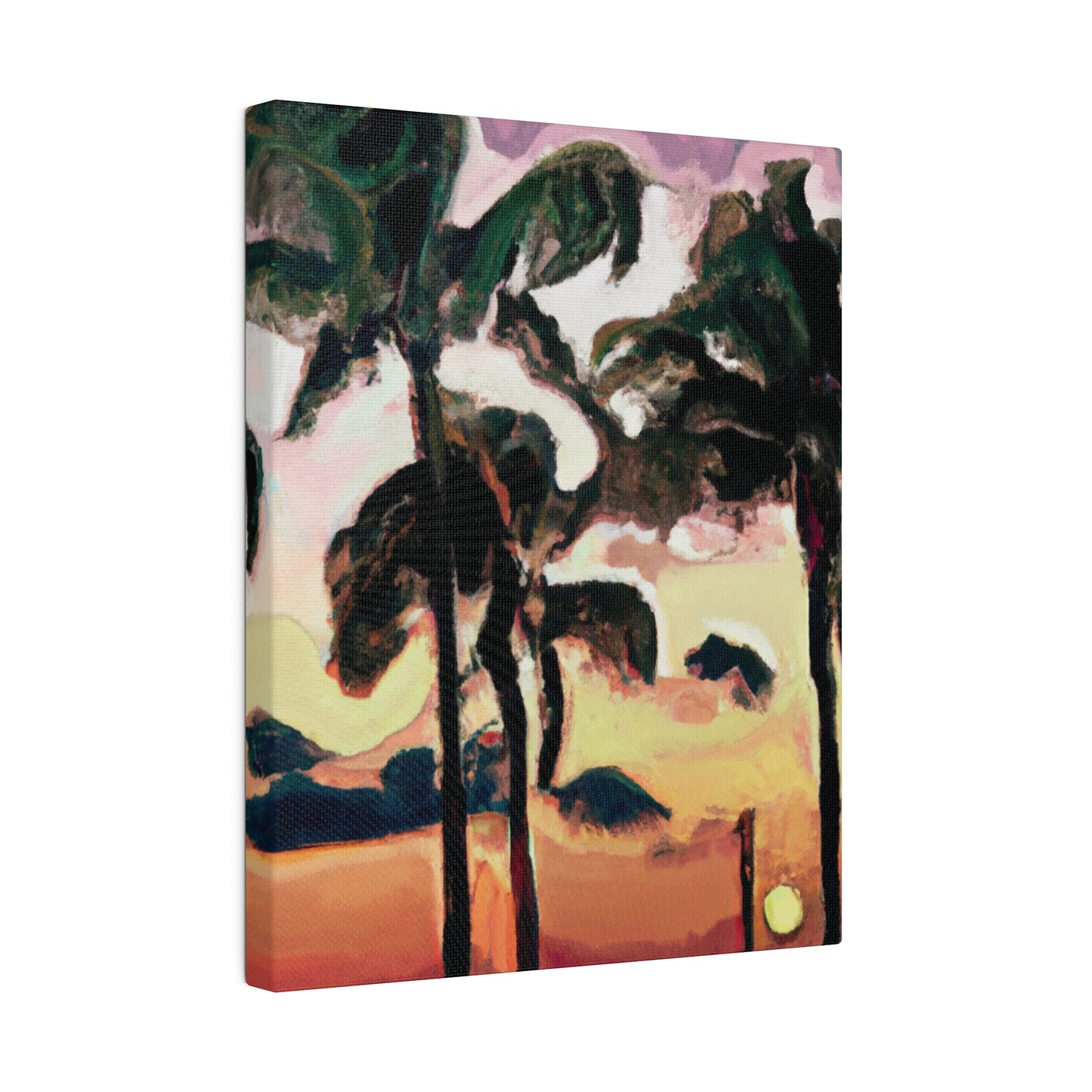 8274F - Miami Beach Sunset Painting Print | Miami | Beach | Sunset | Poster | Home Decor | Wall Art | Canvas