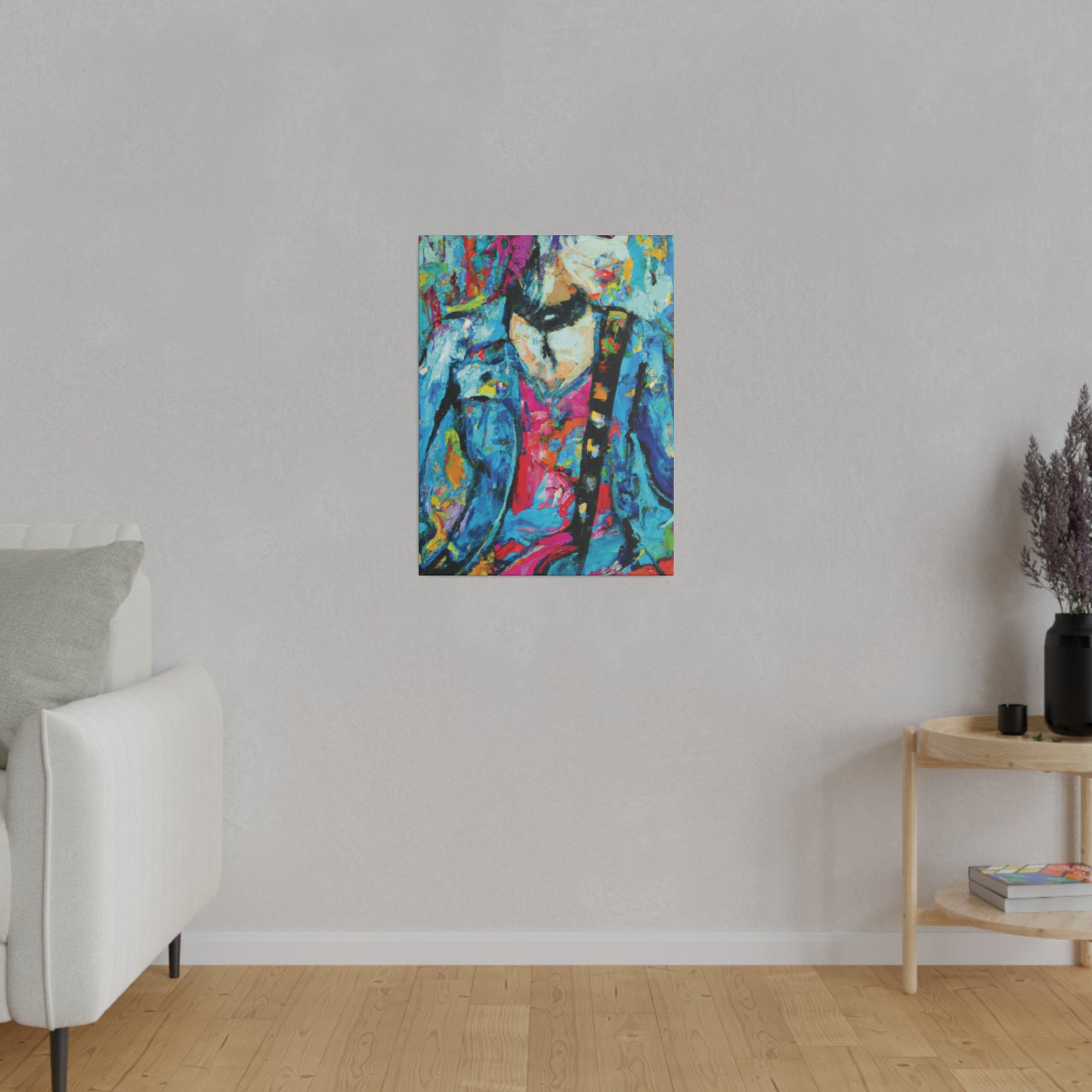 8374W - Rockstar Oil Painting Style Print | Poster | Home Decor | Wall Art | Music Art | Canvas