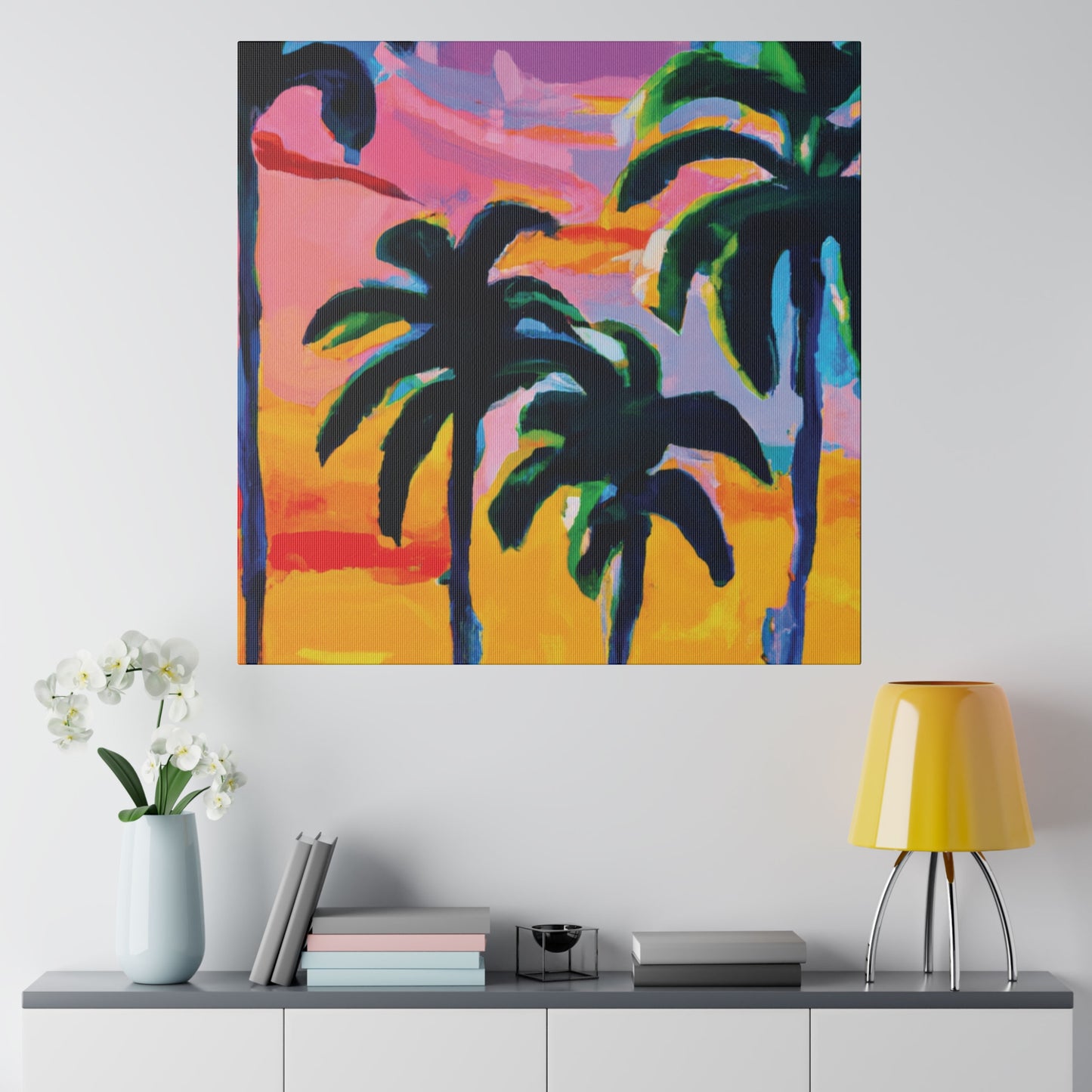 7409P - Miami Beach Sunset Painting Print | Miami | Beach | Sunset | Poster | Home Decor | Wall Art | Canvas