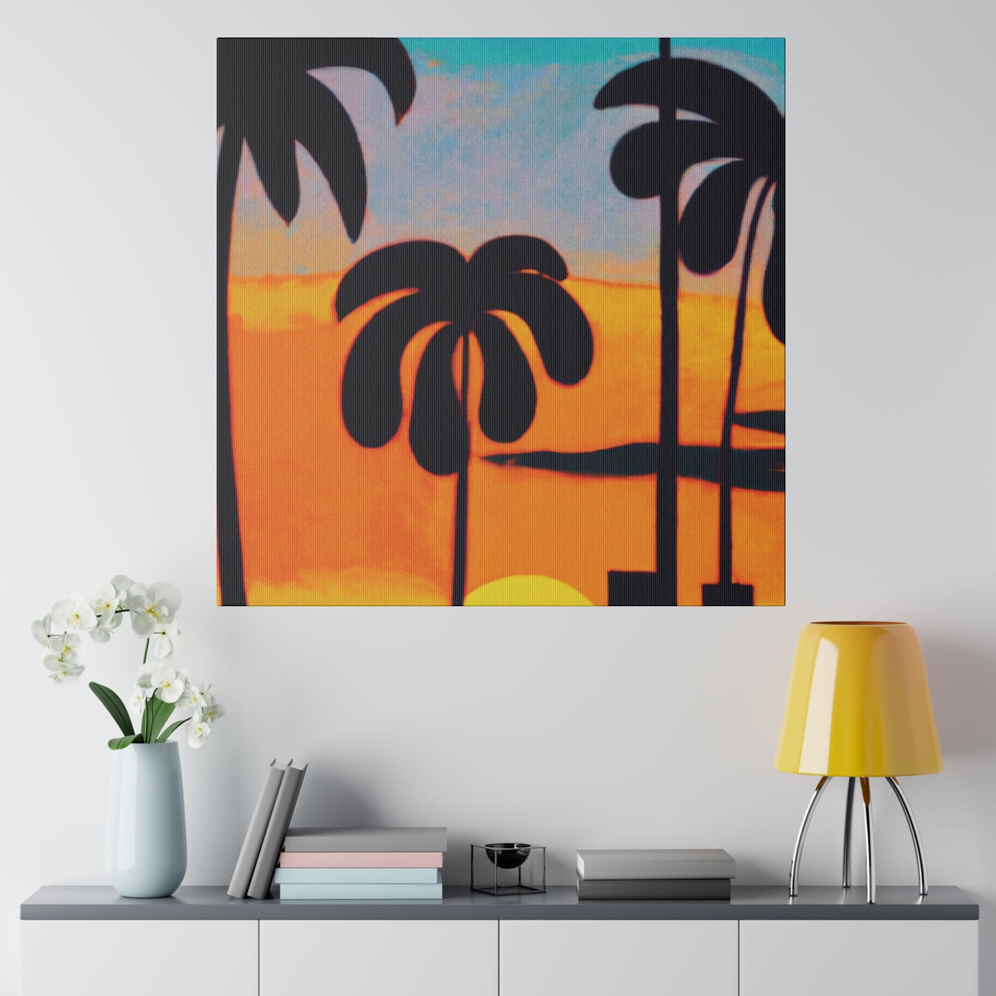 6878U - Miami Beach Sunset Painting Print | Miami | Beach | Sunset | Poster | Home Decor | Wall Art | Canvas