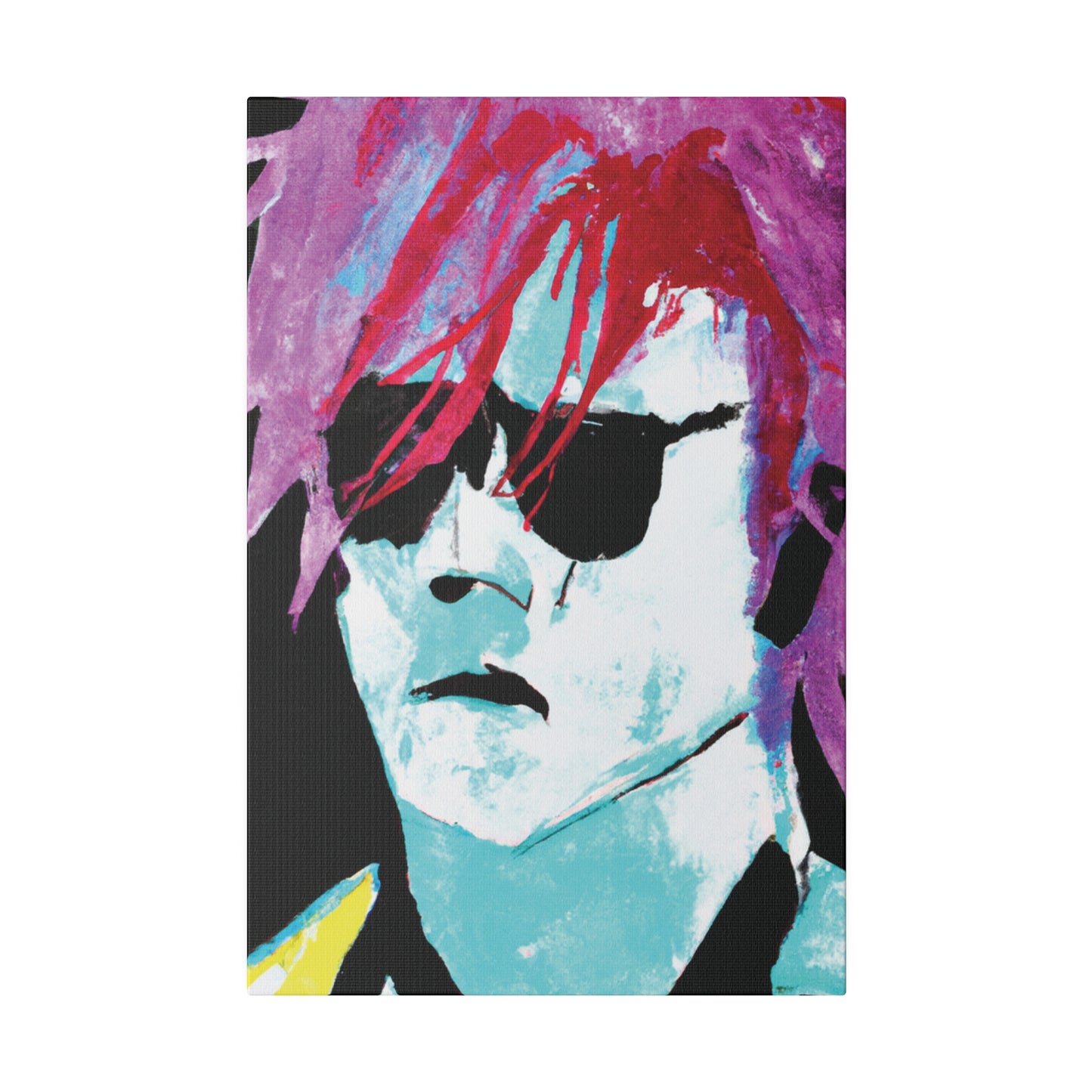 414V - Rockstar Painting Print | Face | Abstract | Poster | Home Decor | Wall Art | Music Art | Canvas