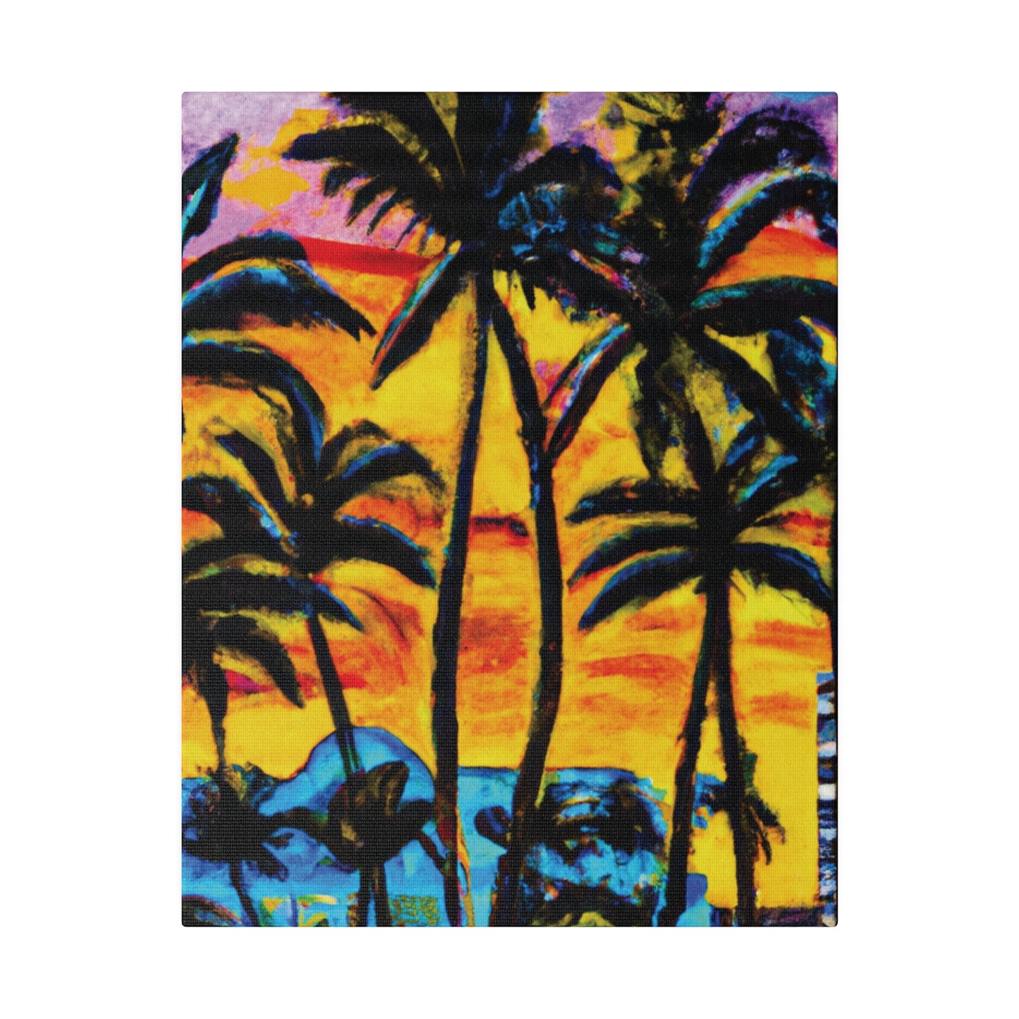 5378U - Miami Beach Sunset Painting Print | Miami | Beach | Sunset | Poster | Home Decor | Wall Art | Canvas