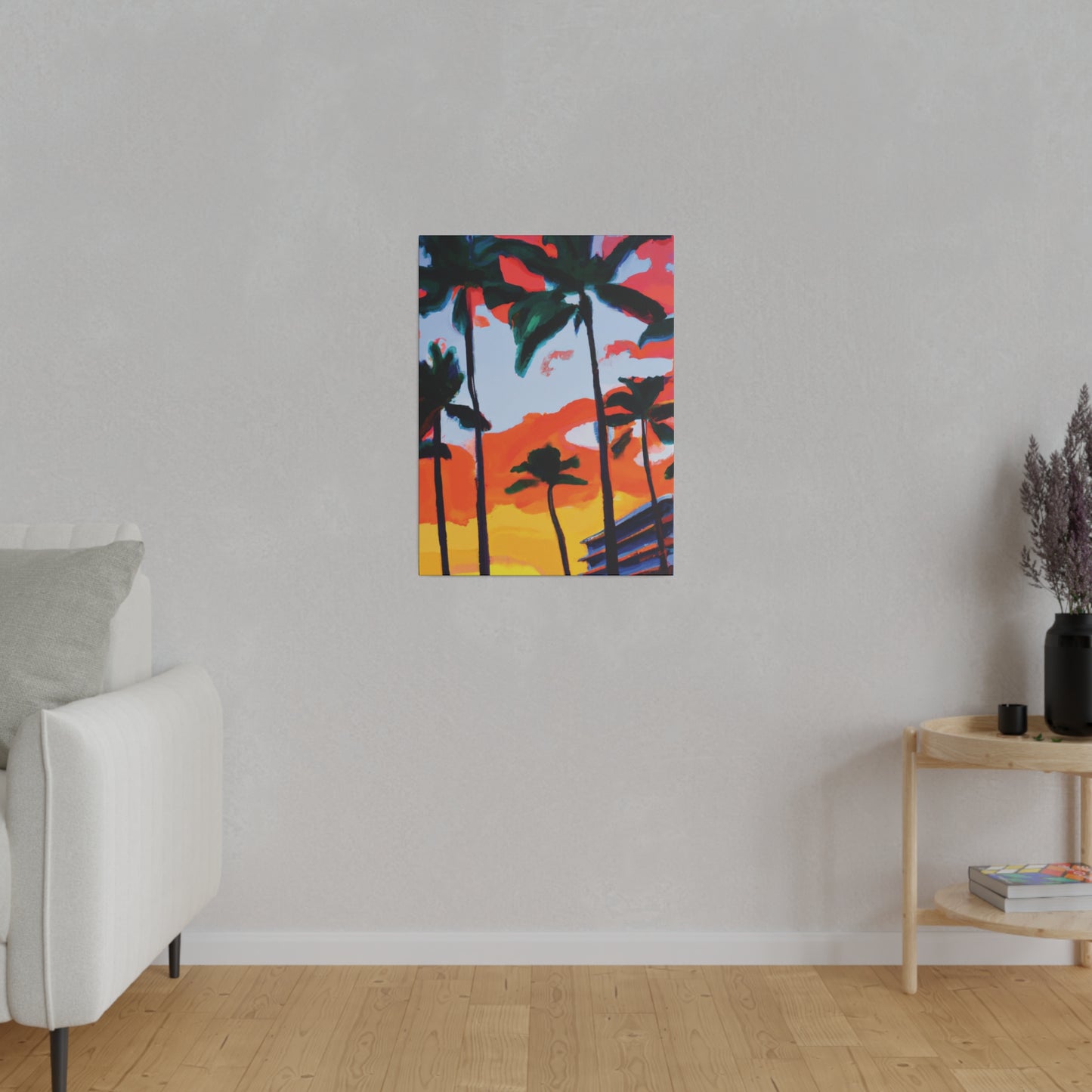 2741Q - Miami Beach Sunset Painting Print | Miami | Beach | Sunset | Poster | Home Decor | Wall Art | Canvas