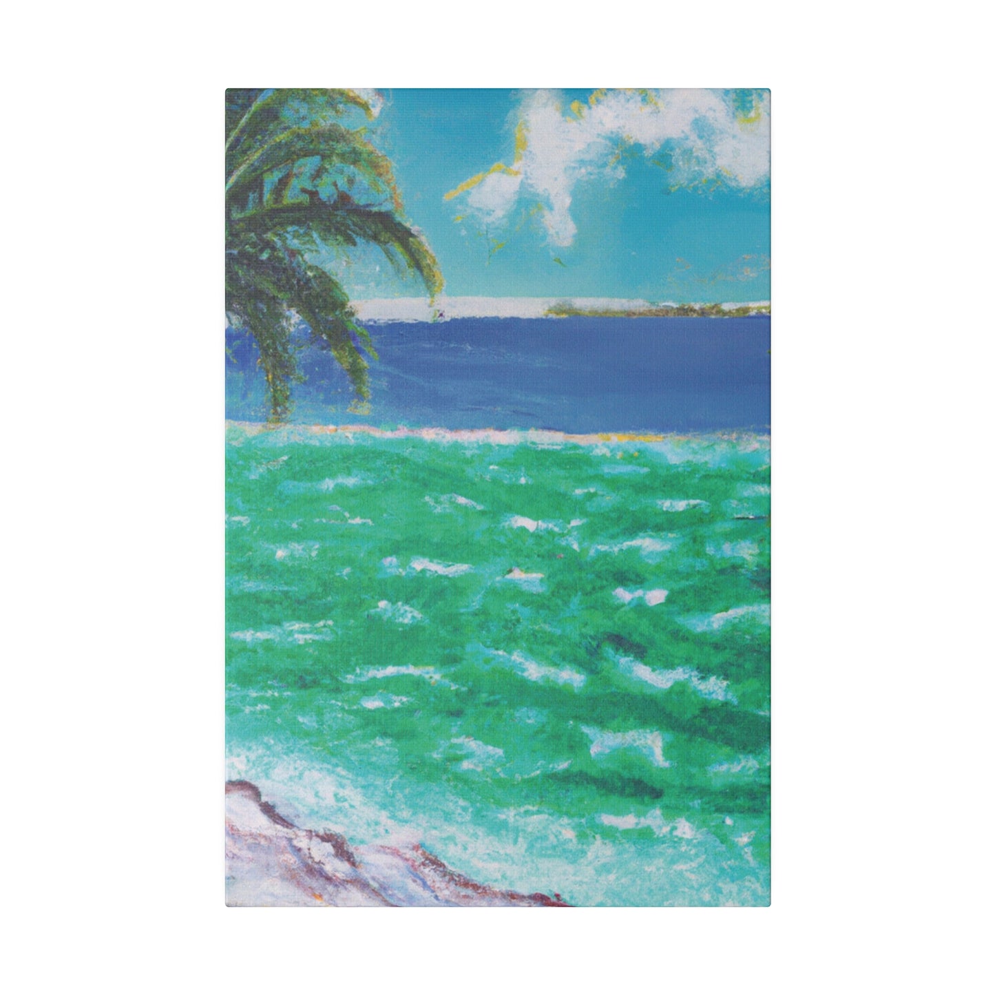 8274K - Bahamas Ocean Painting Print | Bahamas | Ocean | Beach | Poster | Home Decor | Wall Art | Canvas