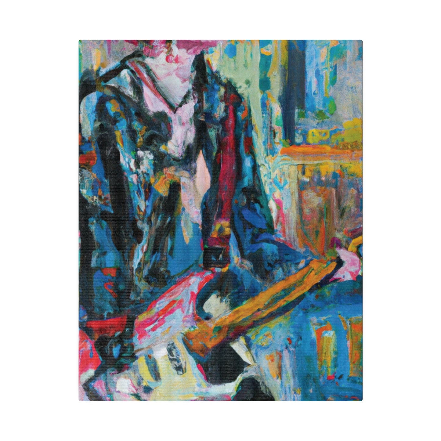 4712U - Rockstar Oil Painting Style Print | Poster | Home Decor | Wall Art | Music Art | Canvas