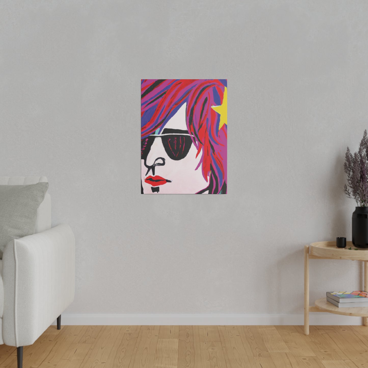 3293X - Rockstar Painting Print | Face | Abstract | Poster | Home Decor | Wall Art | Music Art | Canvas