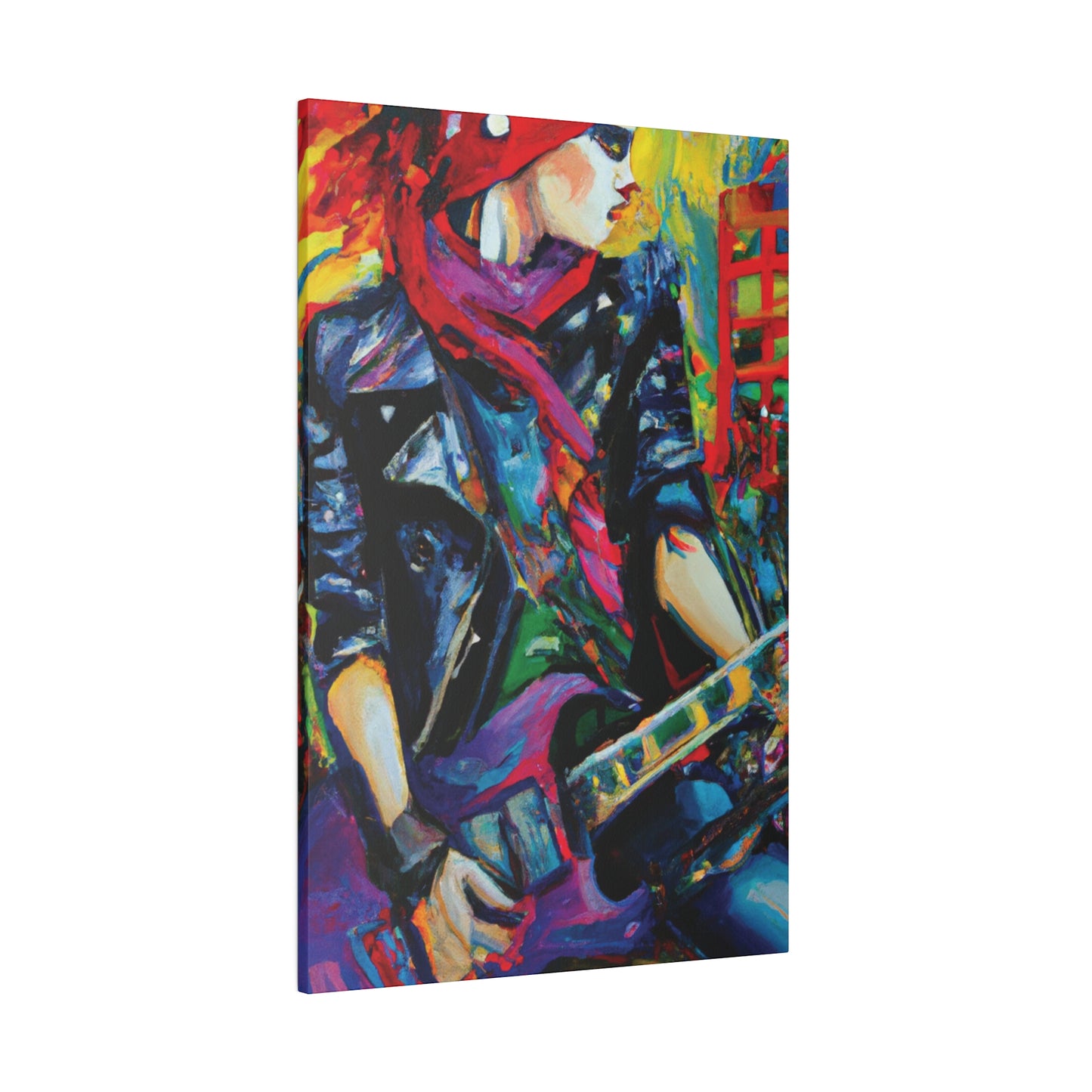 9413L - Rockstar Oil Painting Style Print | Poster | Home Decor | Wall Art | Music Art | Canvas