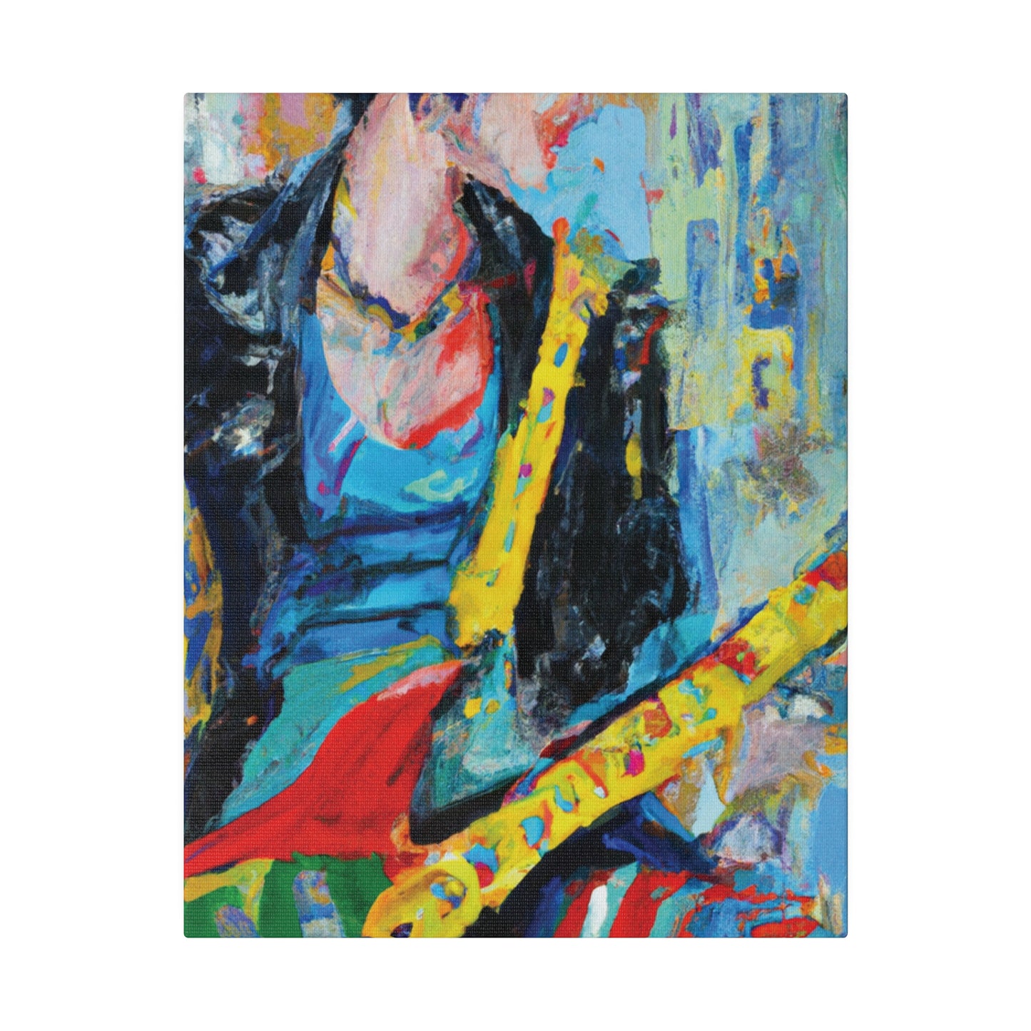 514Y - Rockstar Oil Painting Style Print | Poster | Home Decor | Wall Art | Music Art | Canvas