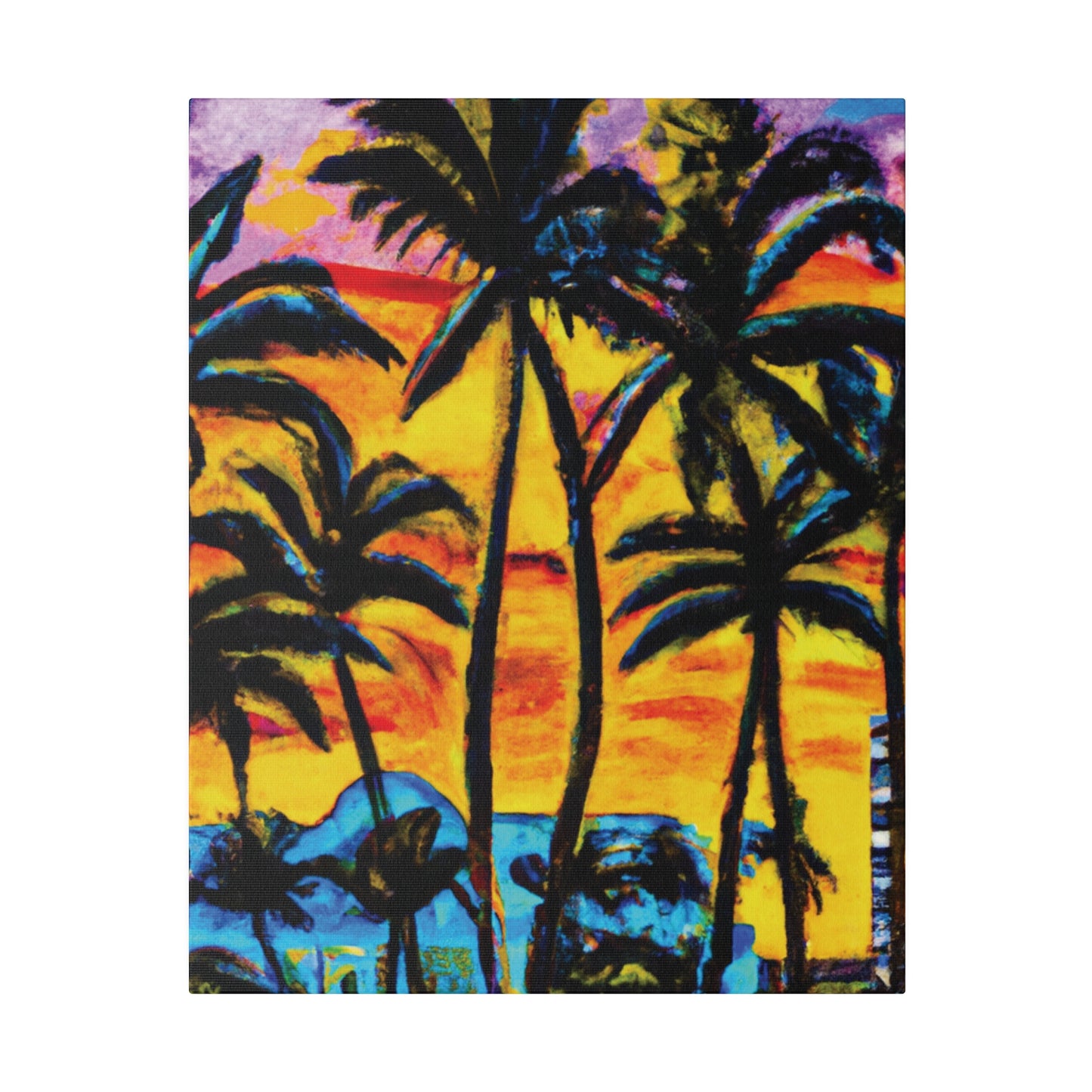 5378U - Miami Beach Sunset Painting Print | Miami | Beach | Sunset | Poster | Home Decor | Wall Art | Canvas